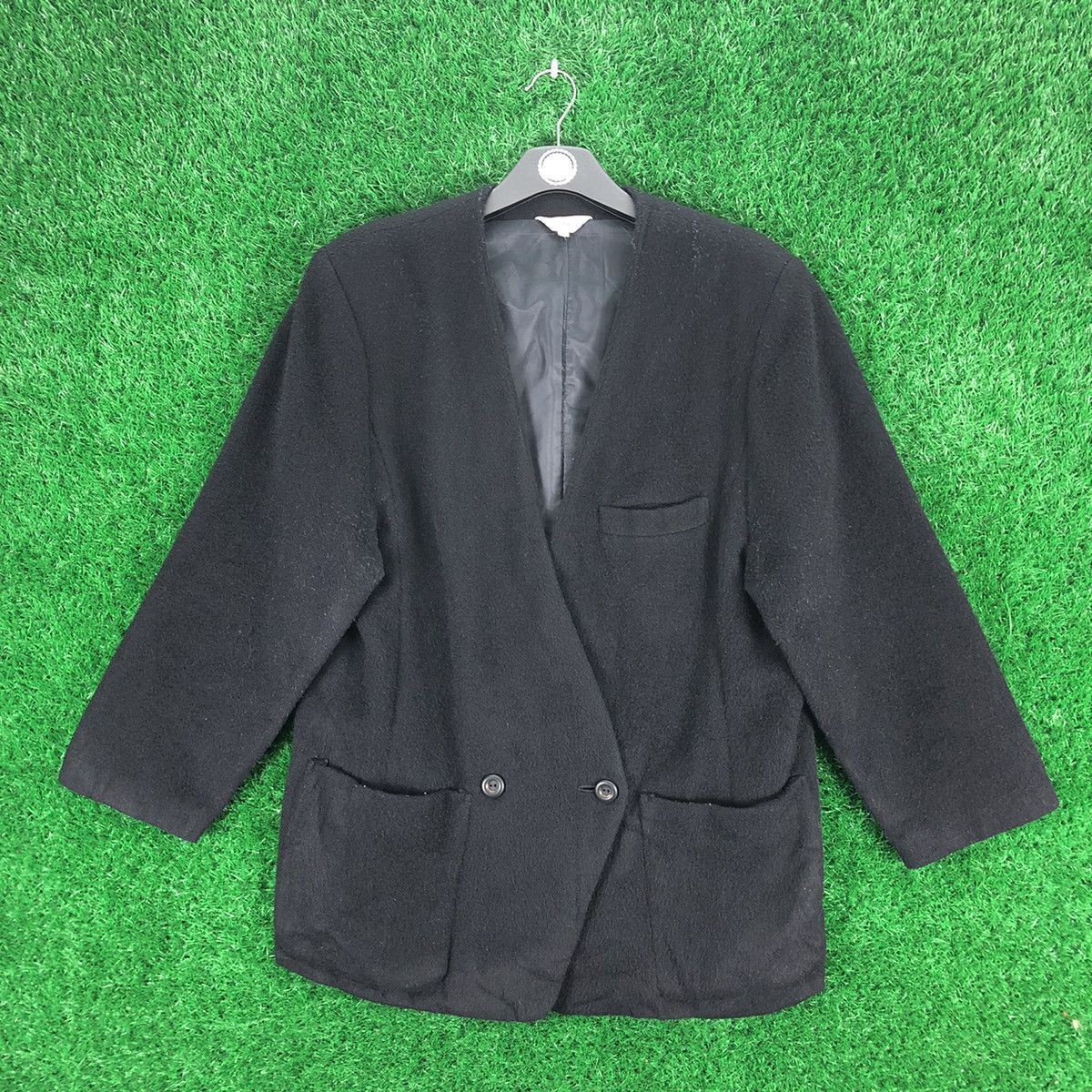 Japanese Brand Vintage 90's Wool Cardigan Coat by Cherry Blossom Tokyo Size M / US 6-8 / IT 42-44 - 1 Thumbnail