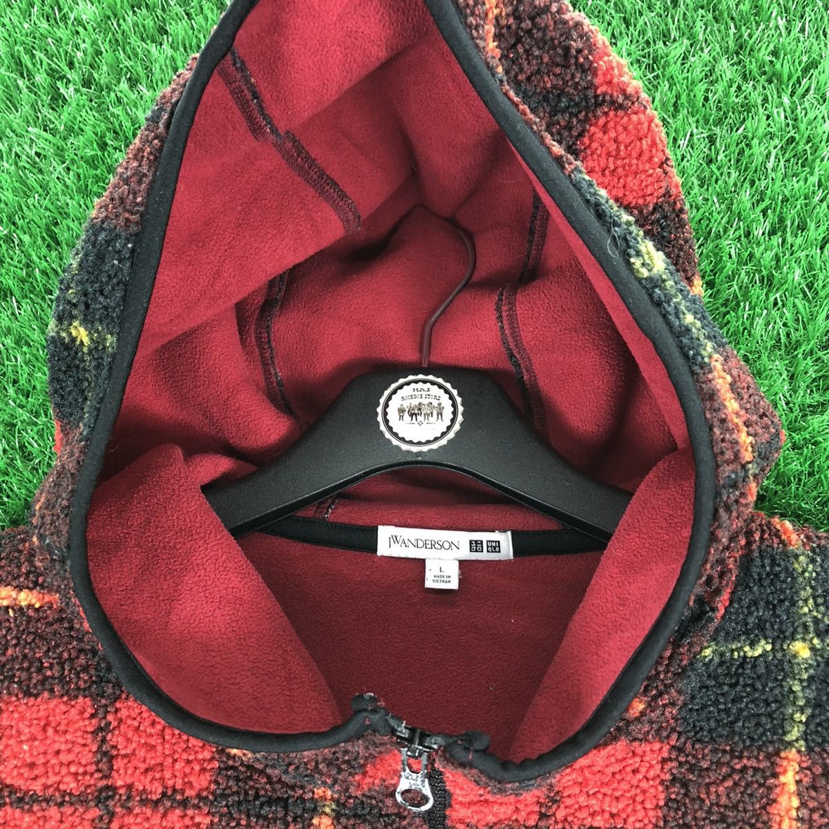 JW Anderson × Uniqlo JW Anderson x Uniqlo Sherpa Checkered Bulky Zipper Hoodie Size US L / EU 52-54 / 3 - 3 Thumbnail