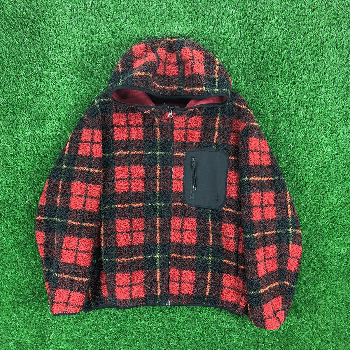 JW Anderson × Uniqlo JW Anderson x Uniqlo Sherpa Checkered Bulky Zipper Hoodie Size US L / EU 52-54 / 3 - 1 Thumbnail
