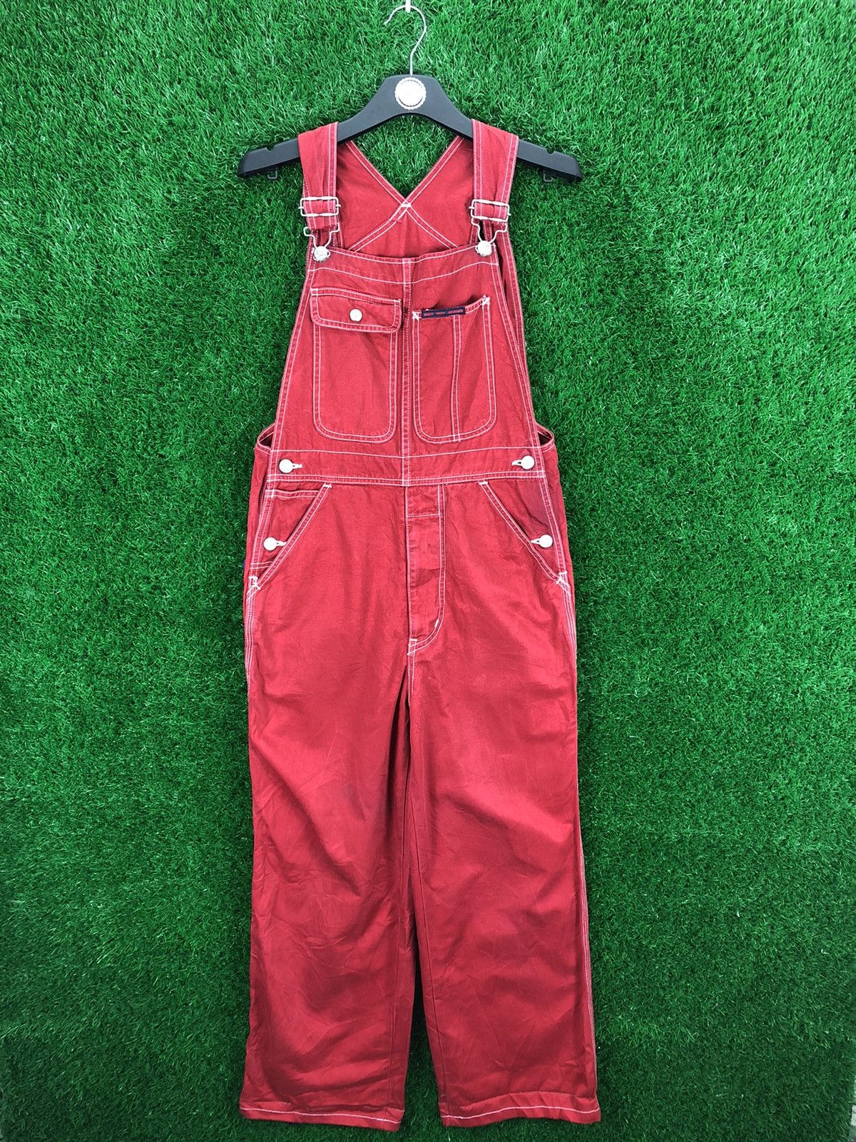 Vintage Vintage 90s Bad Boy Jeans Red Overall Denim Workwear Style |  Grailed