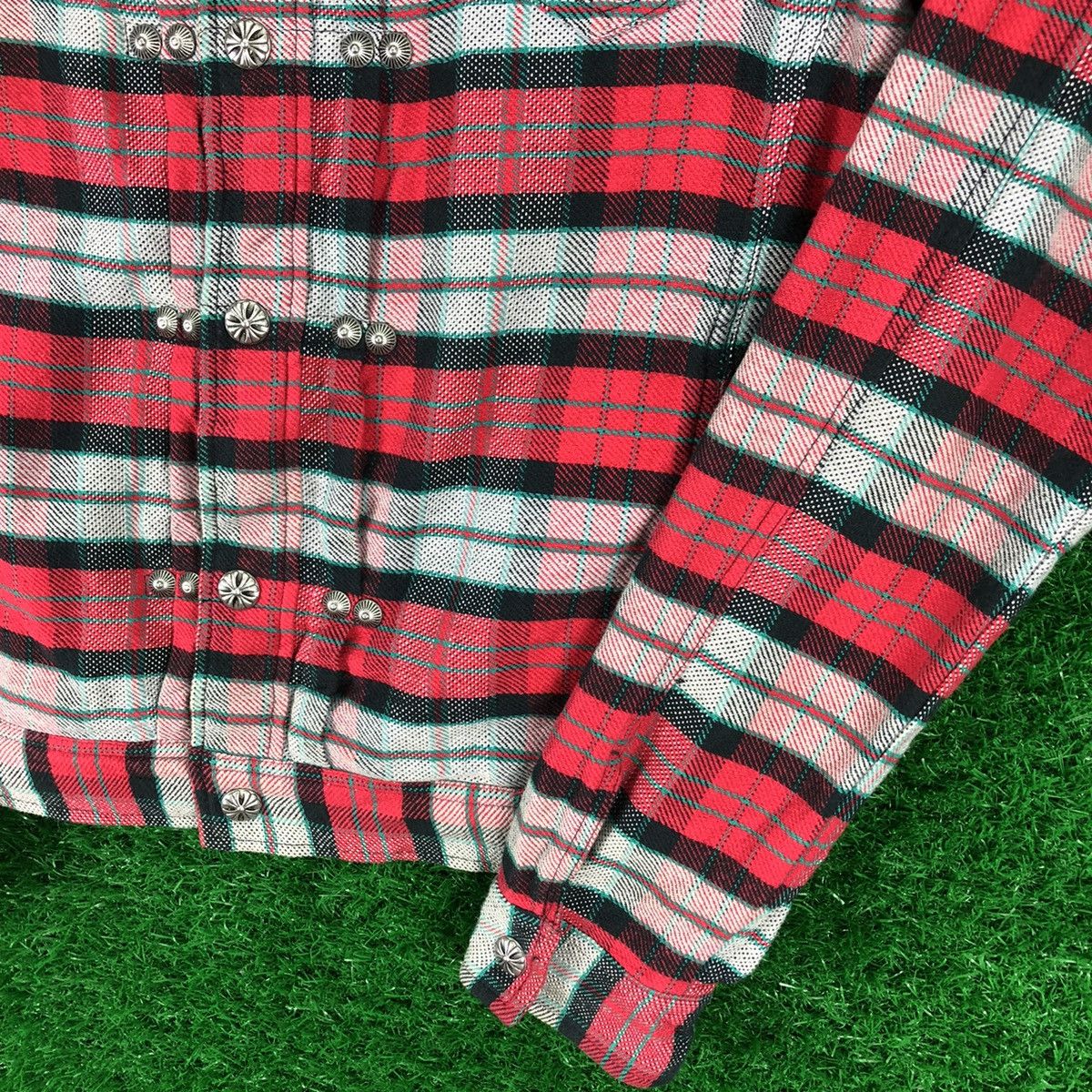 Seditionaries Vintage Flannel Jacket Checkered Chrome Heart Style Design Size US M / EU 48-50 / 2 - 3 Thumbnail