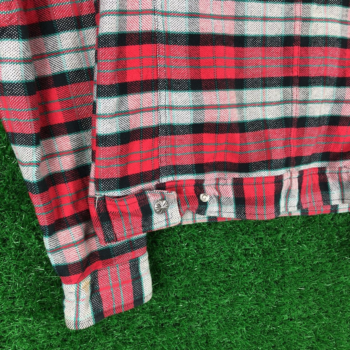 Seditionaries Vintage Flannel Jacket Checkered Chrome Heart Style Design Size US M / EU 48-50 / 2 - 6 Thumbnail