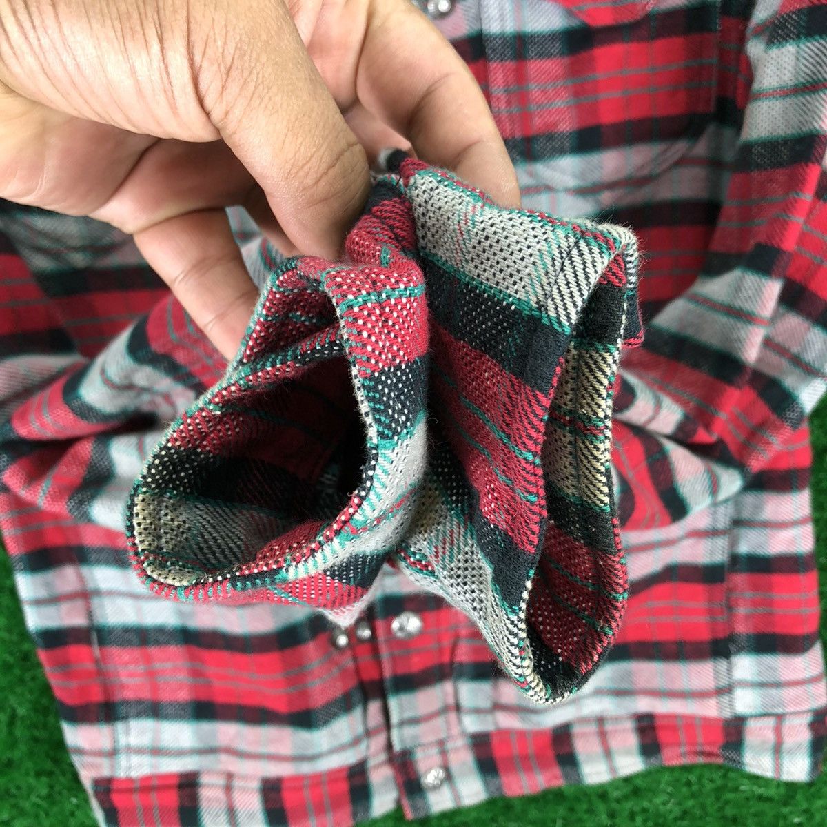 Seditionaries Vintage Flannel Jacket Checkered Chrome Heart Style Design Size US M / EU 48-50 / 2 - 7 Thumbnail