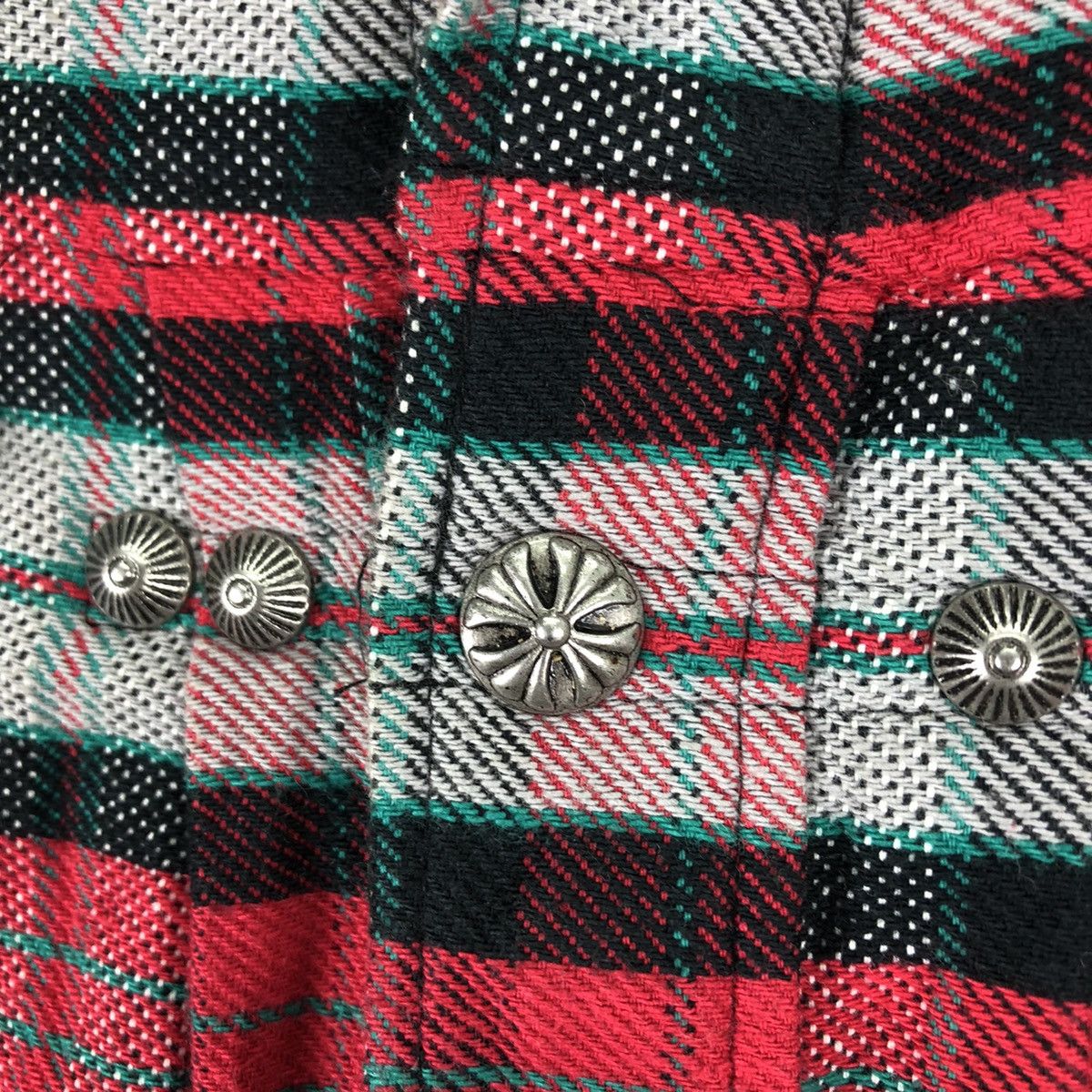 Seditionaries Vintage Flannel Jacket Checkered Chrome Heart Style Design Size US M / EU 48-50 / 2 - 9 Thumbnail