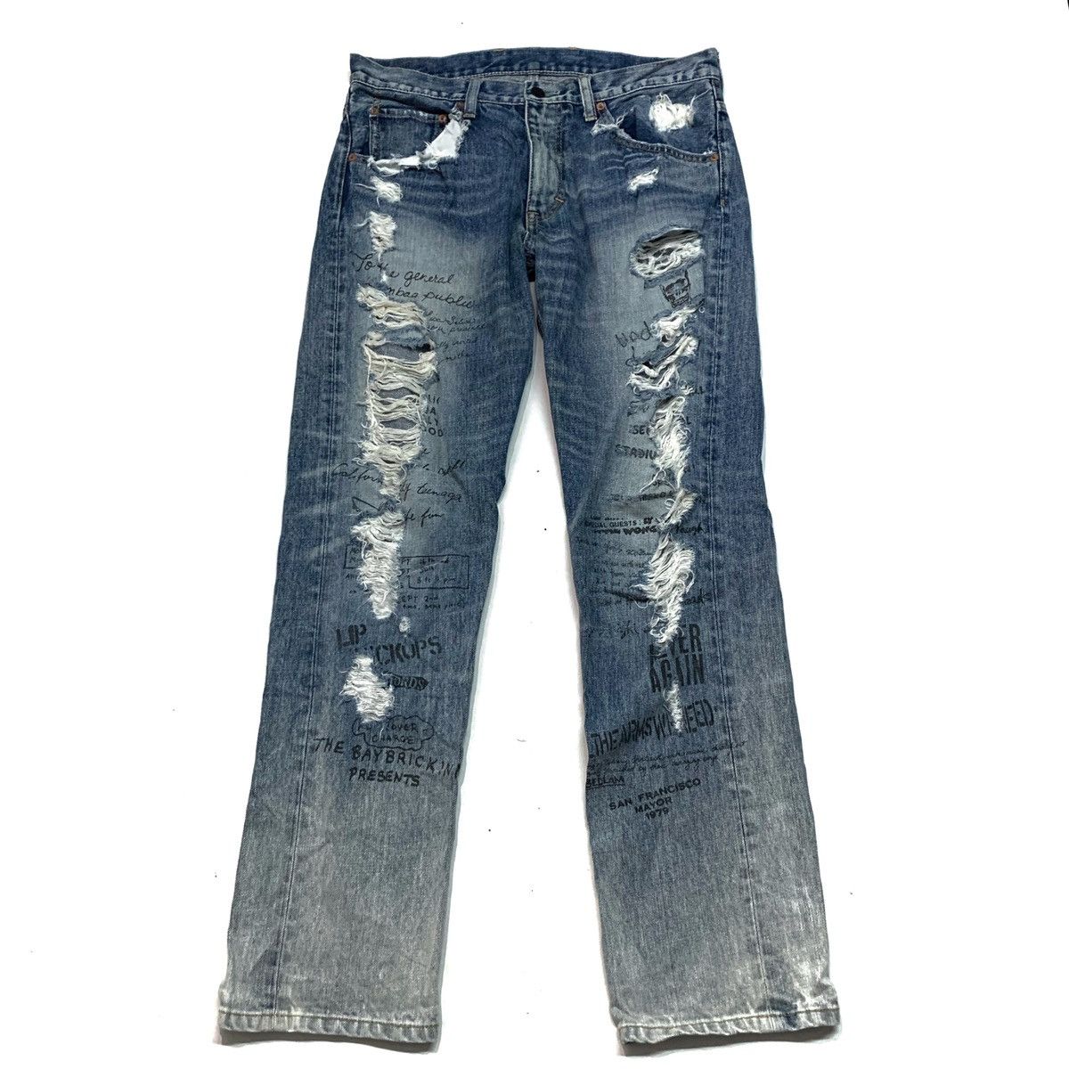 Japanese Brand × Seditionaries Distressed Thrashed Punk Style Sweats & Bloods Pant Size US 32 / EU 48 - 1 Thumbnail