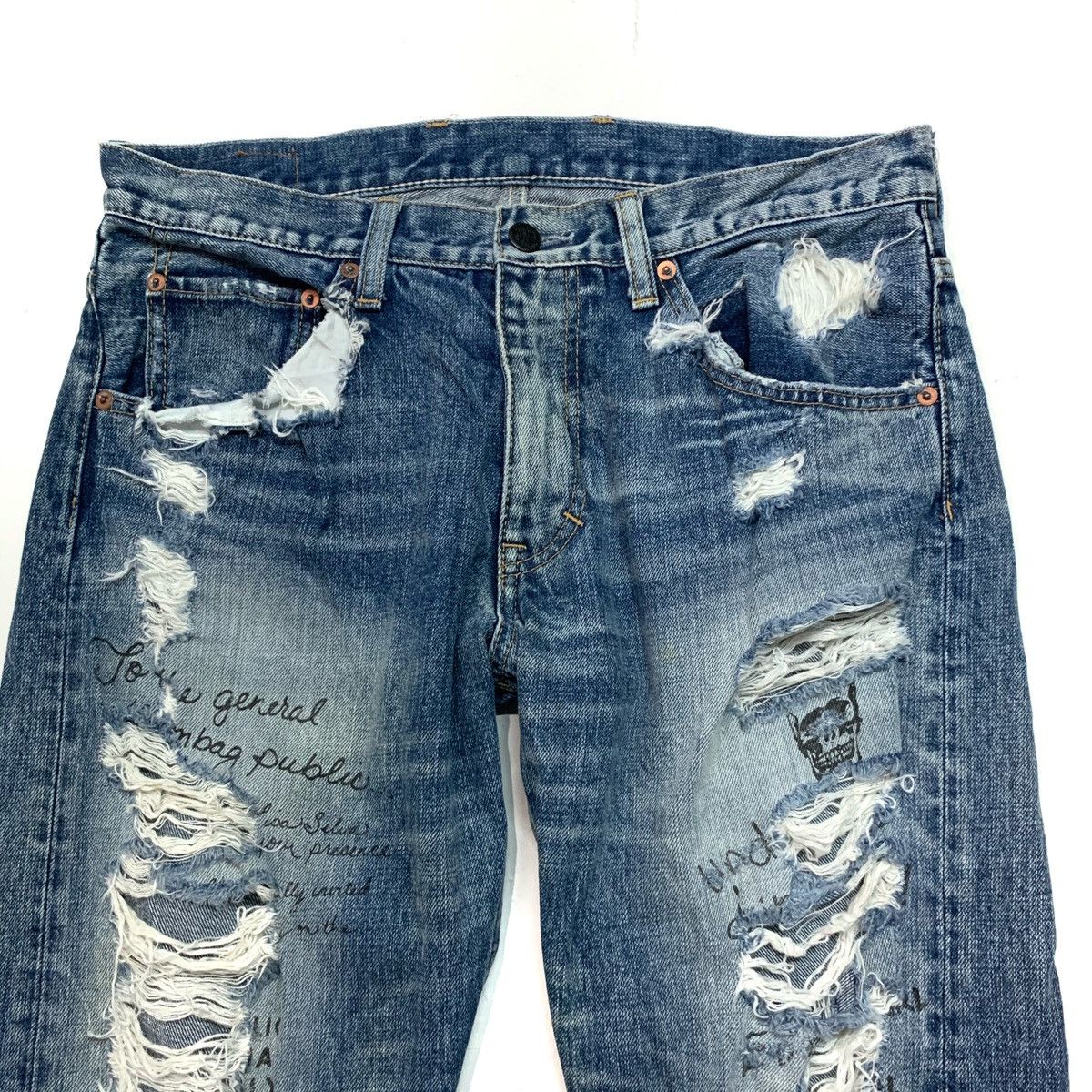 Japanese Brand × Seditionaries Distressed Thrashed Punk Style Sweats & Bloods Pant Size US 32 / EU 48 - 6 Thumbnail