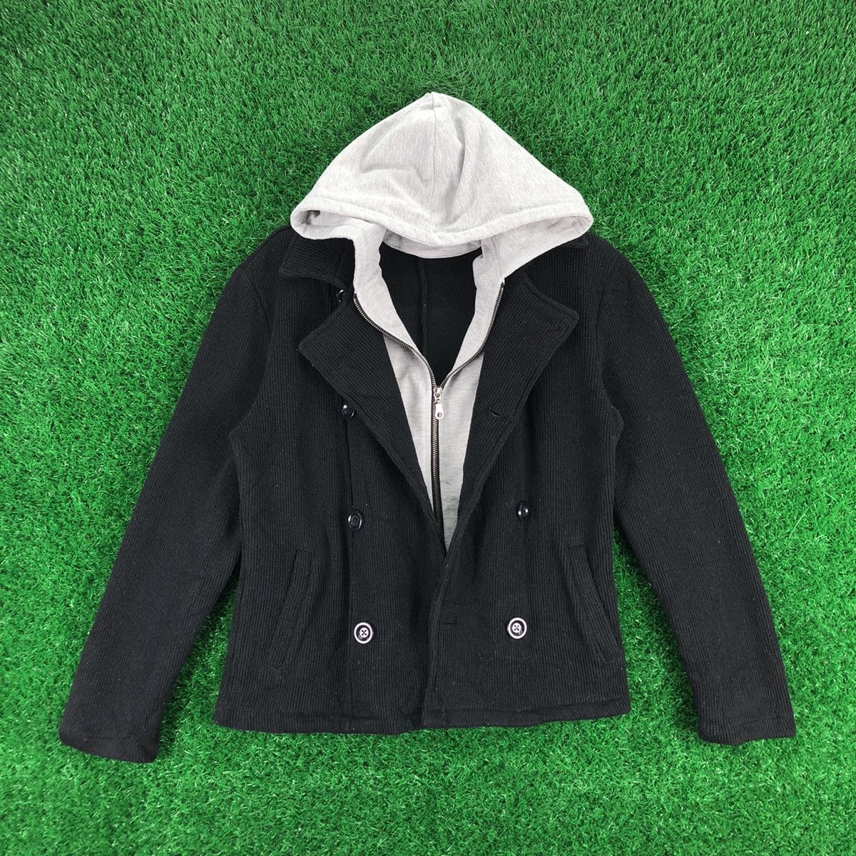 In The Attic Vintage 90's In The Attic Knit Sweater Hoodie Size US S / EU 44-46 / 1 - 1 Thumbnail