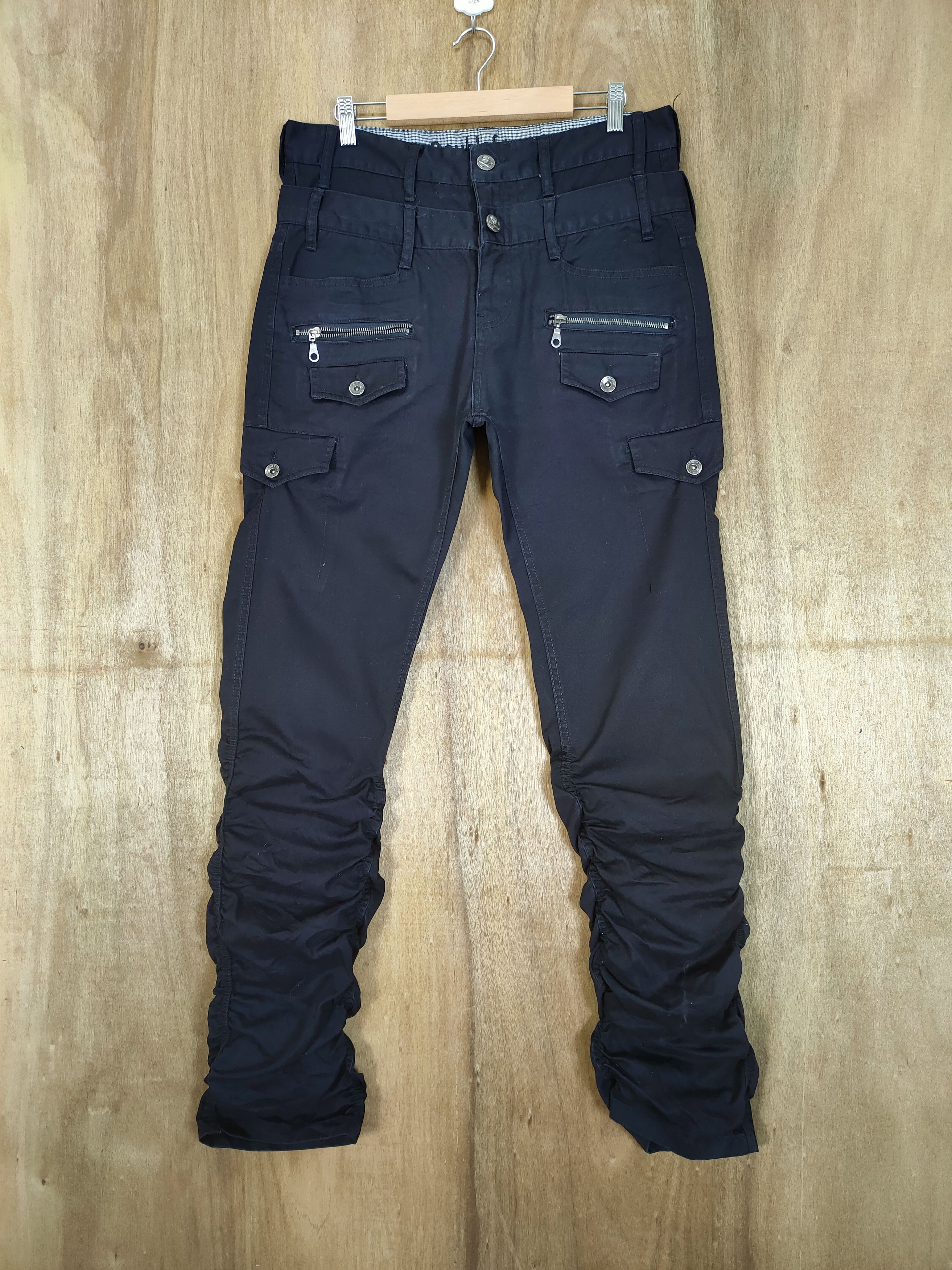 Japanese Brand DOUBLE FACUS DOUBLE WAIST CARGO PANTS Size US 34 / EU 50 - 1 Thumbnail
