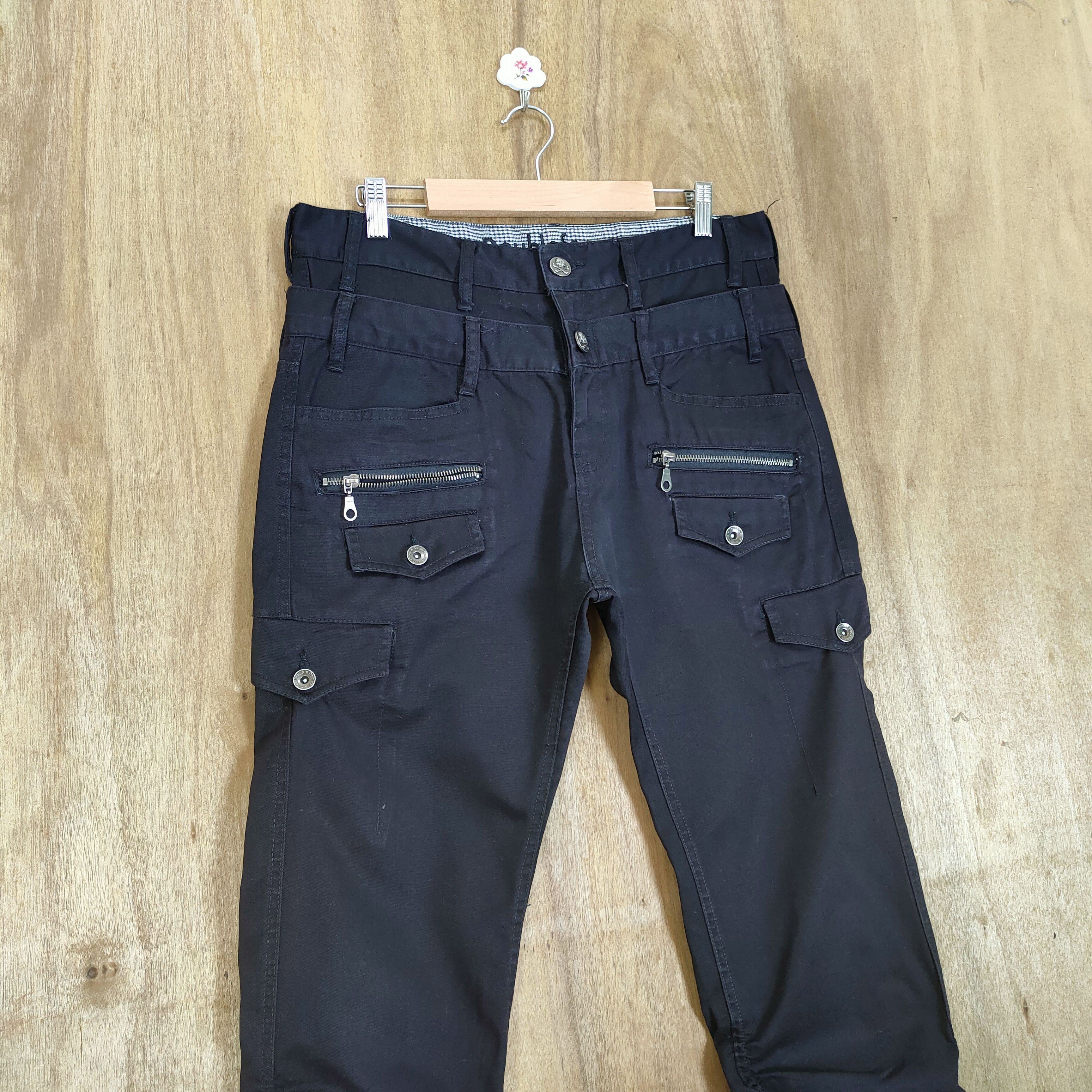 Japanese Brand DOUBLE FACUS DOUBLE WAIST CARGO PANTS Size US 34 / EU 50 - 4 Thumbnail