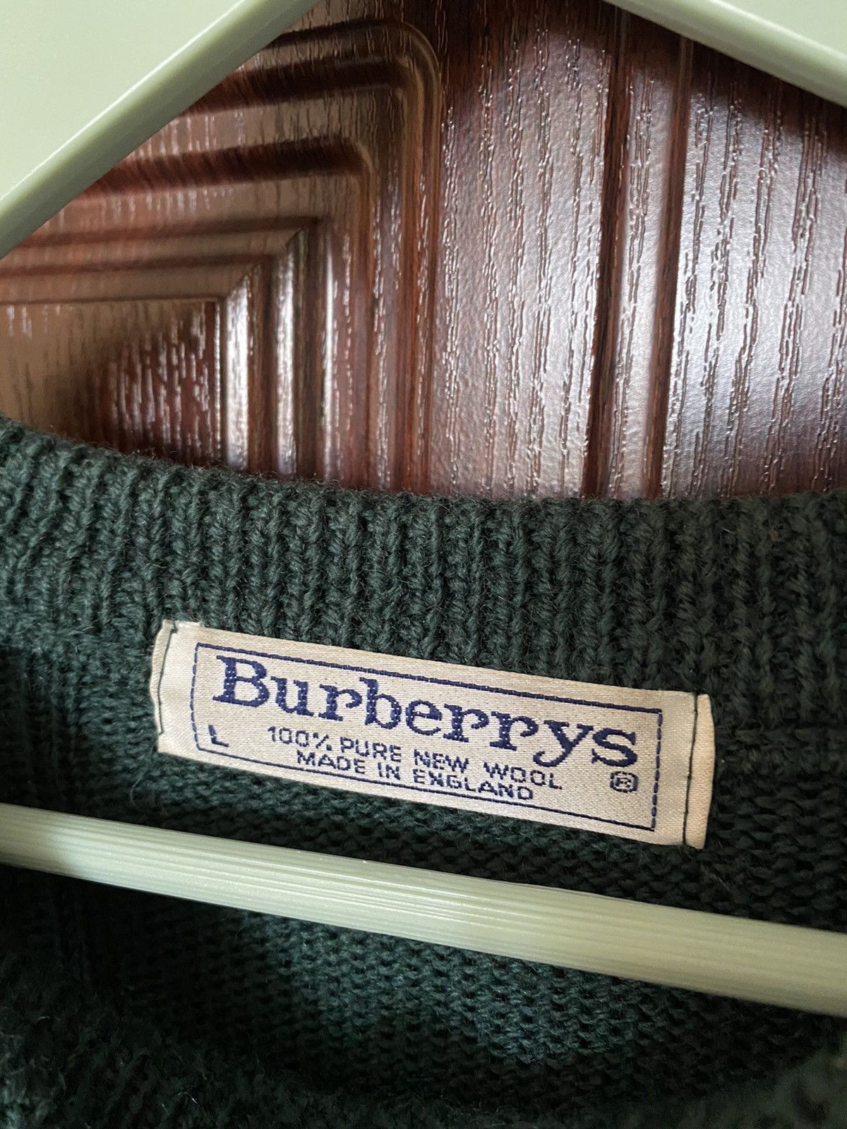 Burberry Vintage Burberry’s Big Logo Wool Sweater YSL Prada Size US L / EU 52-54 / 3 - 4 Thumbnail