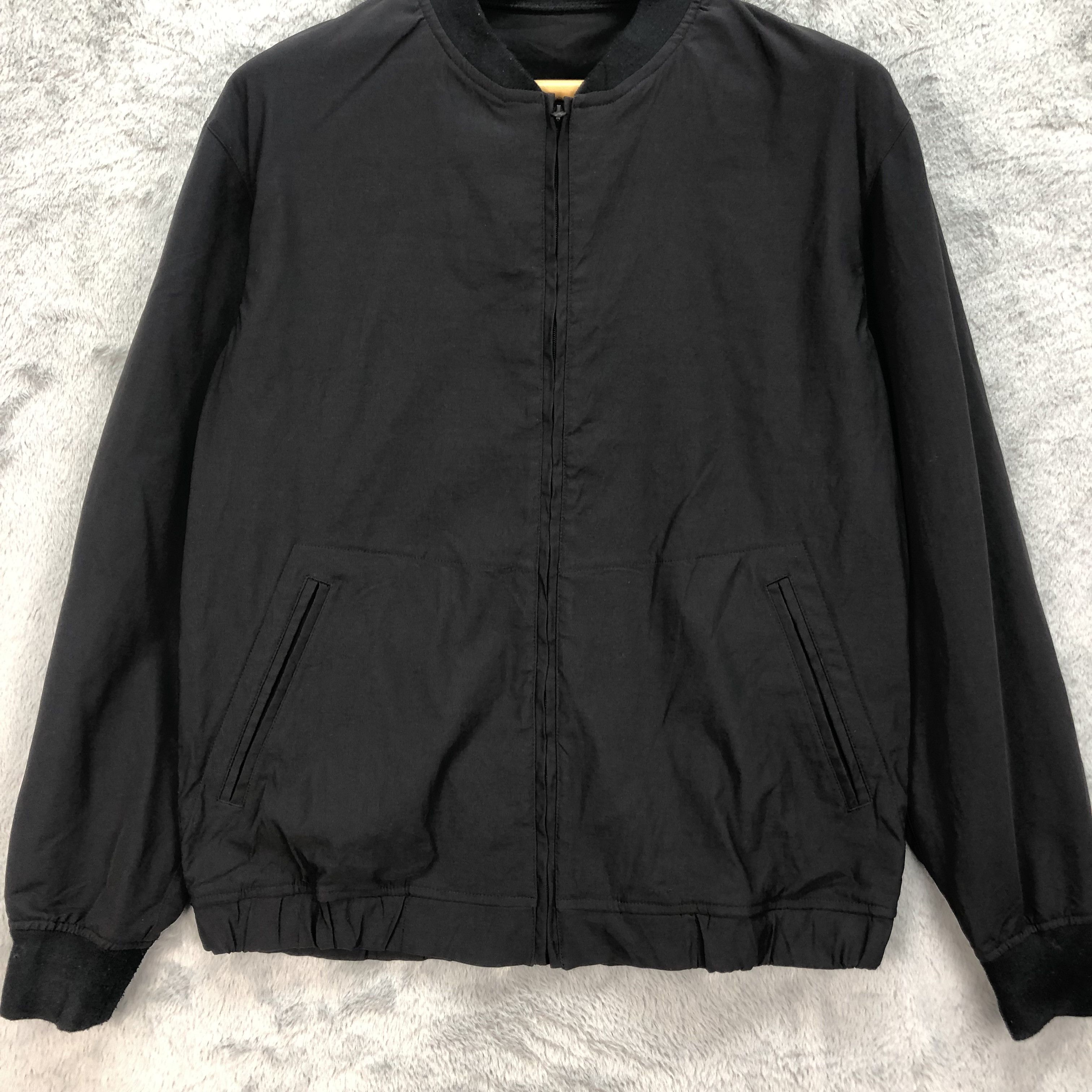 Japanese Brand GREEN LABEL RELAXING United Arrows All Black Bomber 5166-177 Size US M / EU 48-50 / 2 - 3 Thumbnail