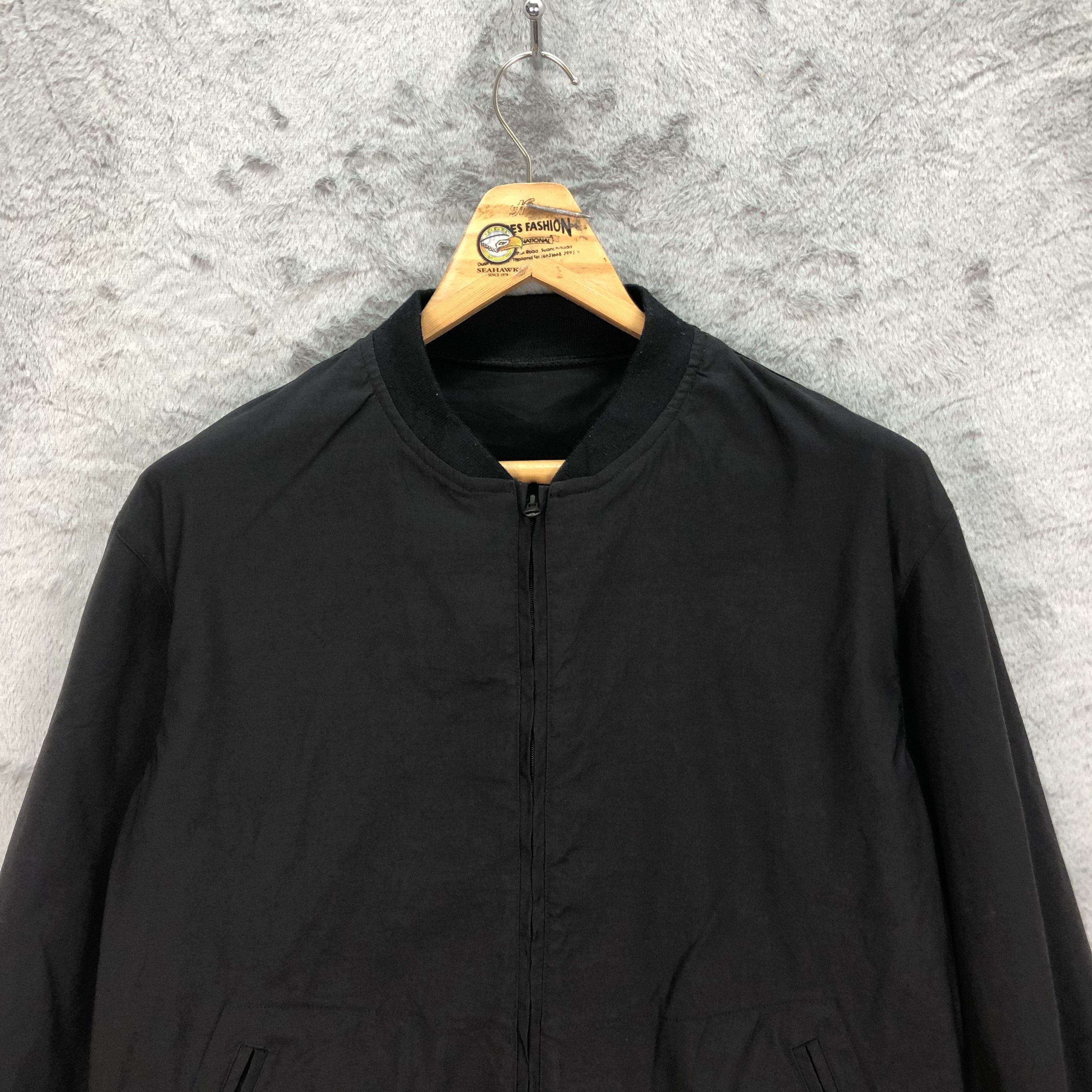 Japanese Brand GREEN LABEL RELAXING United Arrows All Black Bomber 5166-177 Size US M / EU 48-50 / 2 - 2 Thumbnail