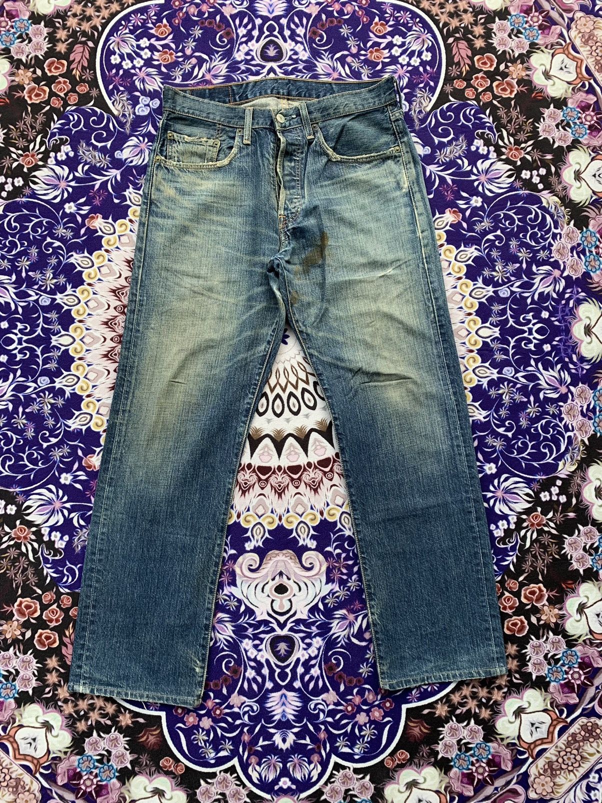 Levi's Vintage Levis 501 Faded Wash Denim Size US 33 - 1 Thumbnail