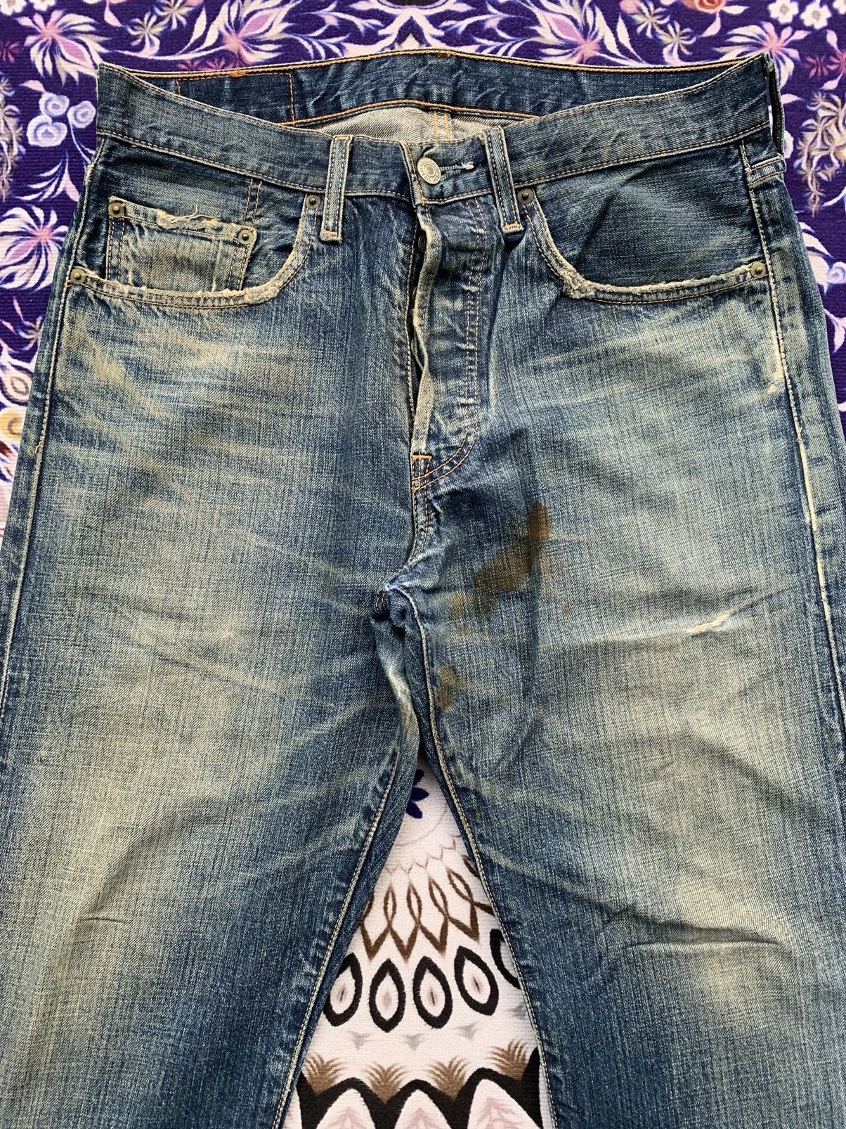 Levi's Vintage Levis 501 Faded Wash Denim Size US 33 - 4 Thumbnail