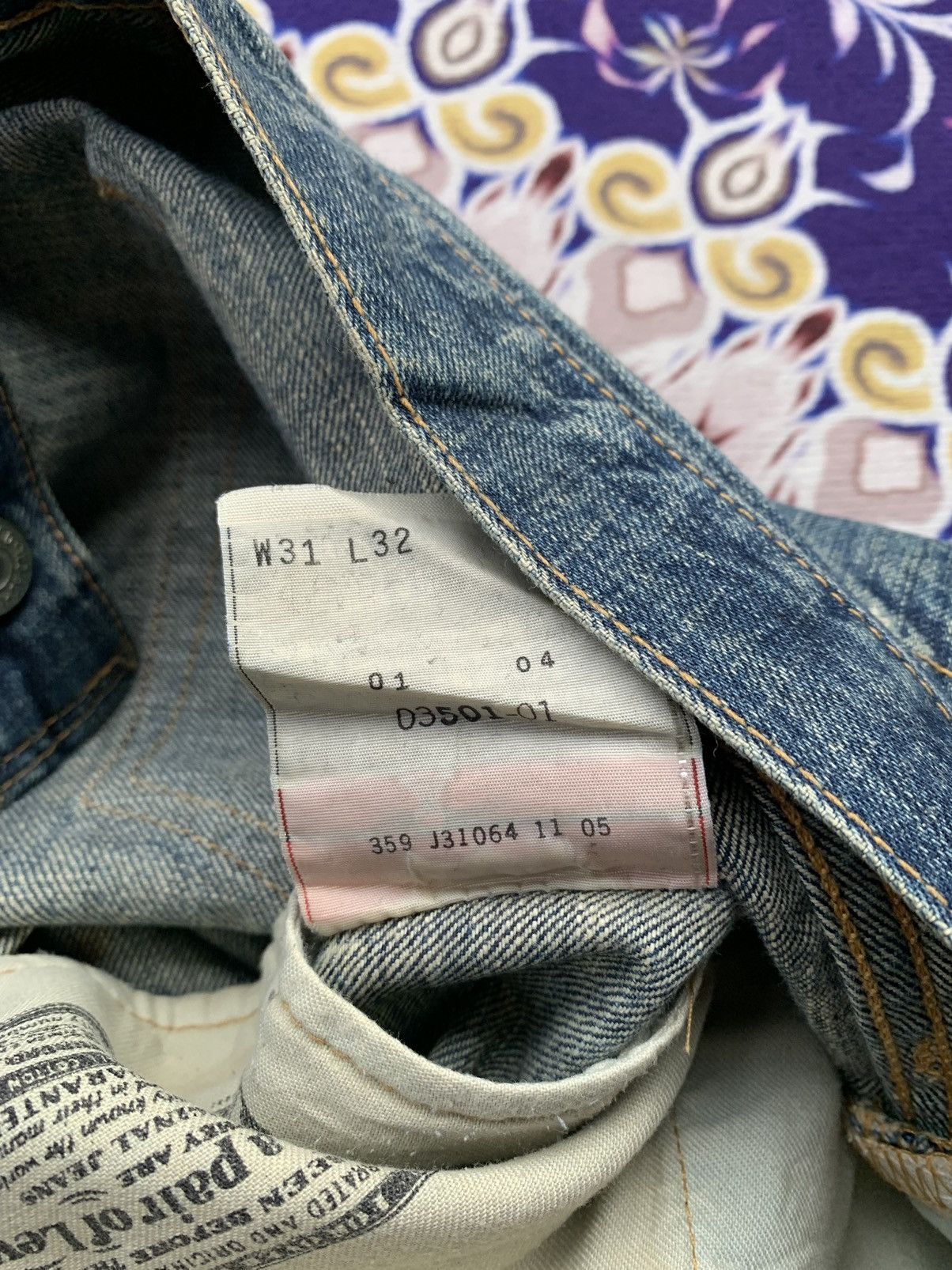 Levi's Vintage Levis 501 Faded Wash Denim Size US 33 - 7 Thumbnail