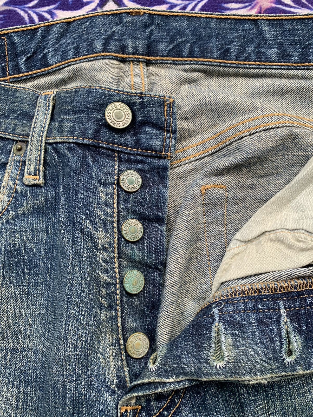 Levi's Vintage Levis 501 Faded Wash Denim Size US 33 - 5 Thumbnail