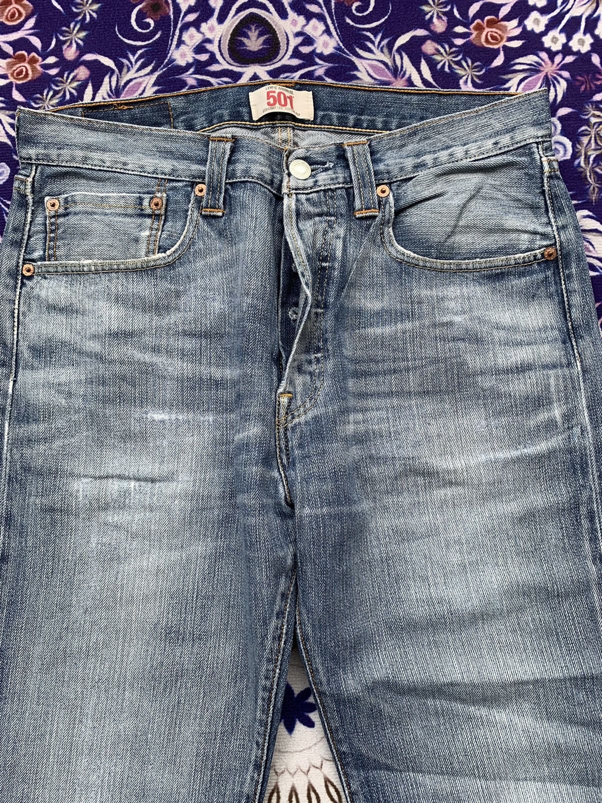 Other Faded Vintage Levis 501 e Blue Buttonfly Size US 32 / EU 48 - 4 Thumbnail