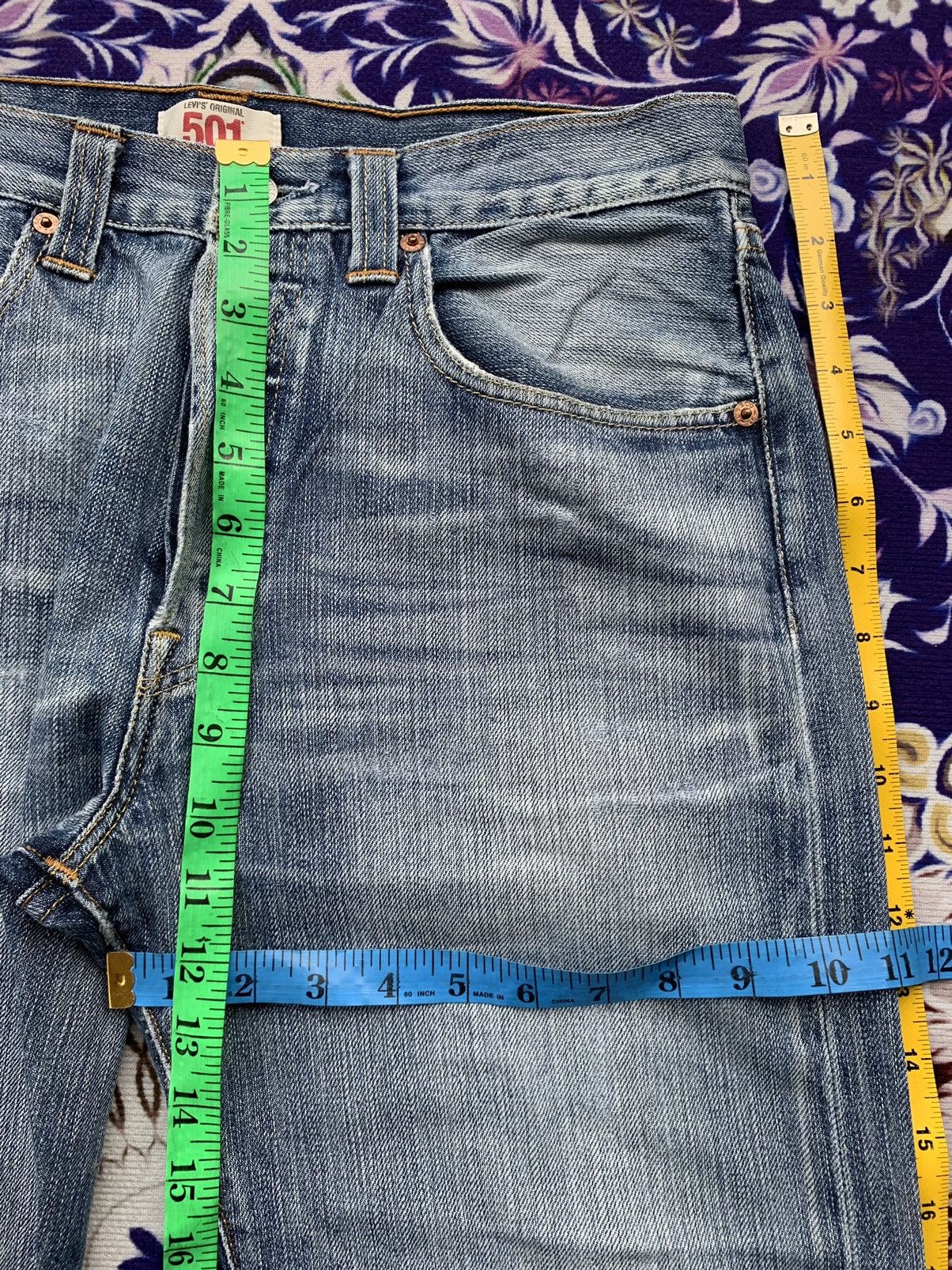 Other Faded Vintage Levis 501 e Blue Buttonfly Size US 32 / EU 48 - 14 Thumbnail