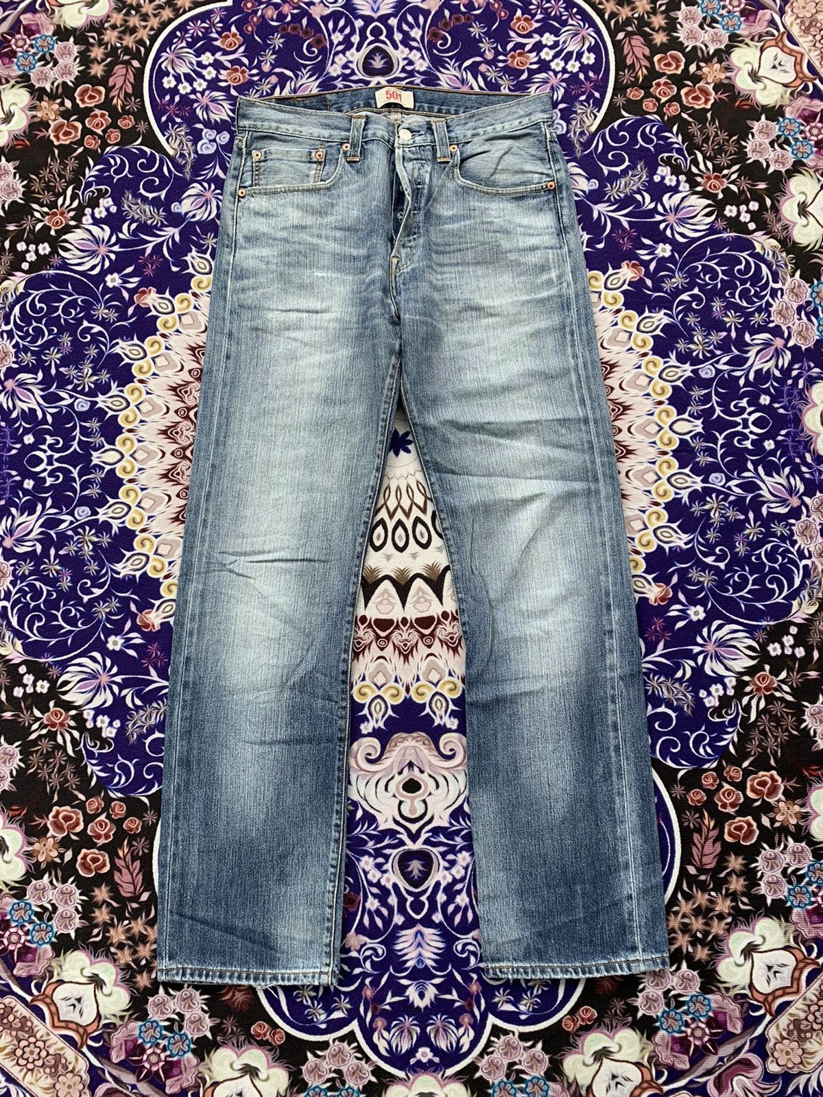 Other Faded Vintage Levis 501 e Blue Buttonfly Size US 32 / EU 48 - 1 Thumbnail