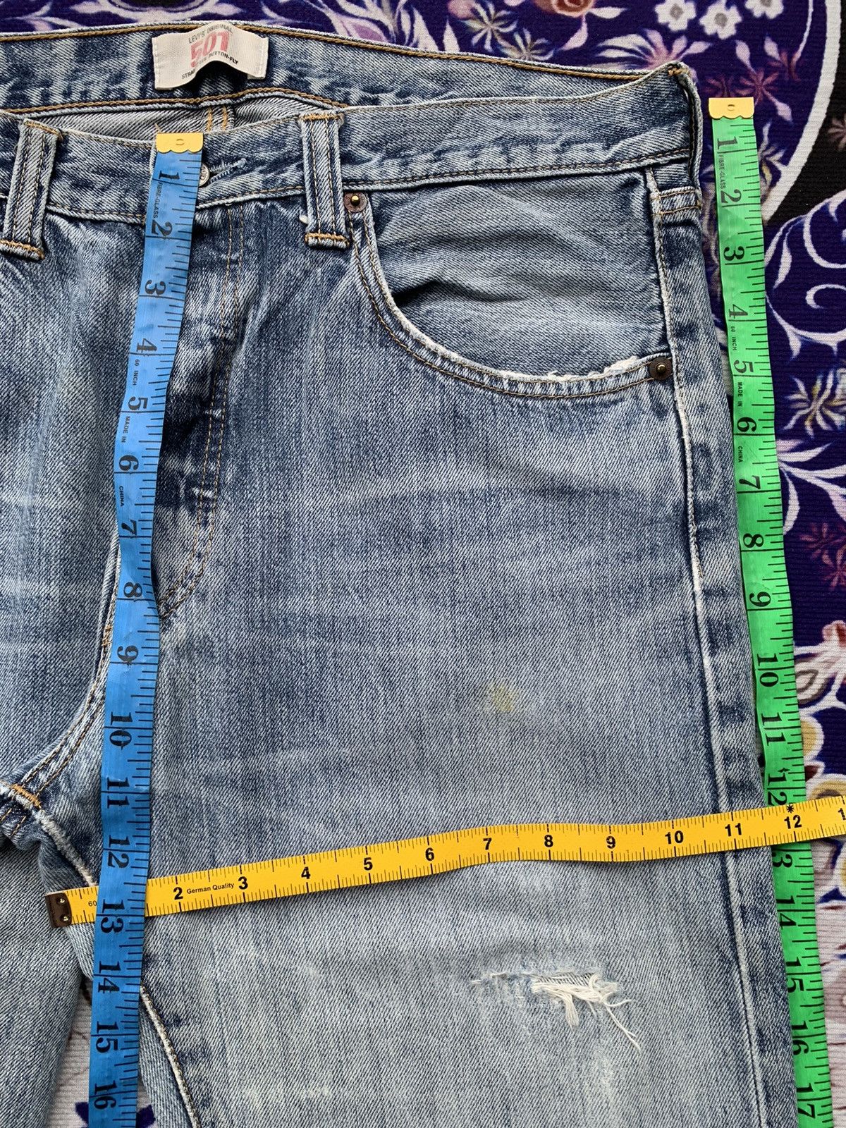 Levi's Faded Vintage Levis 501 Distresed Denim Size US 34 / EU 50 - 13 Thumbnail
