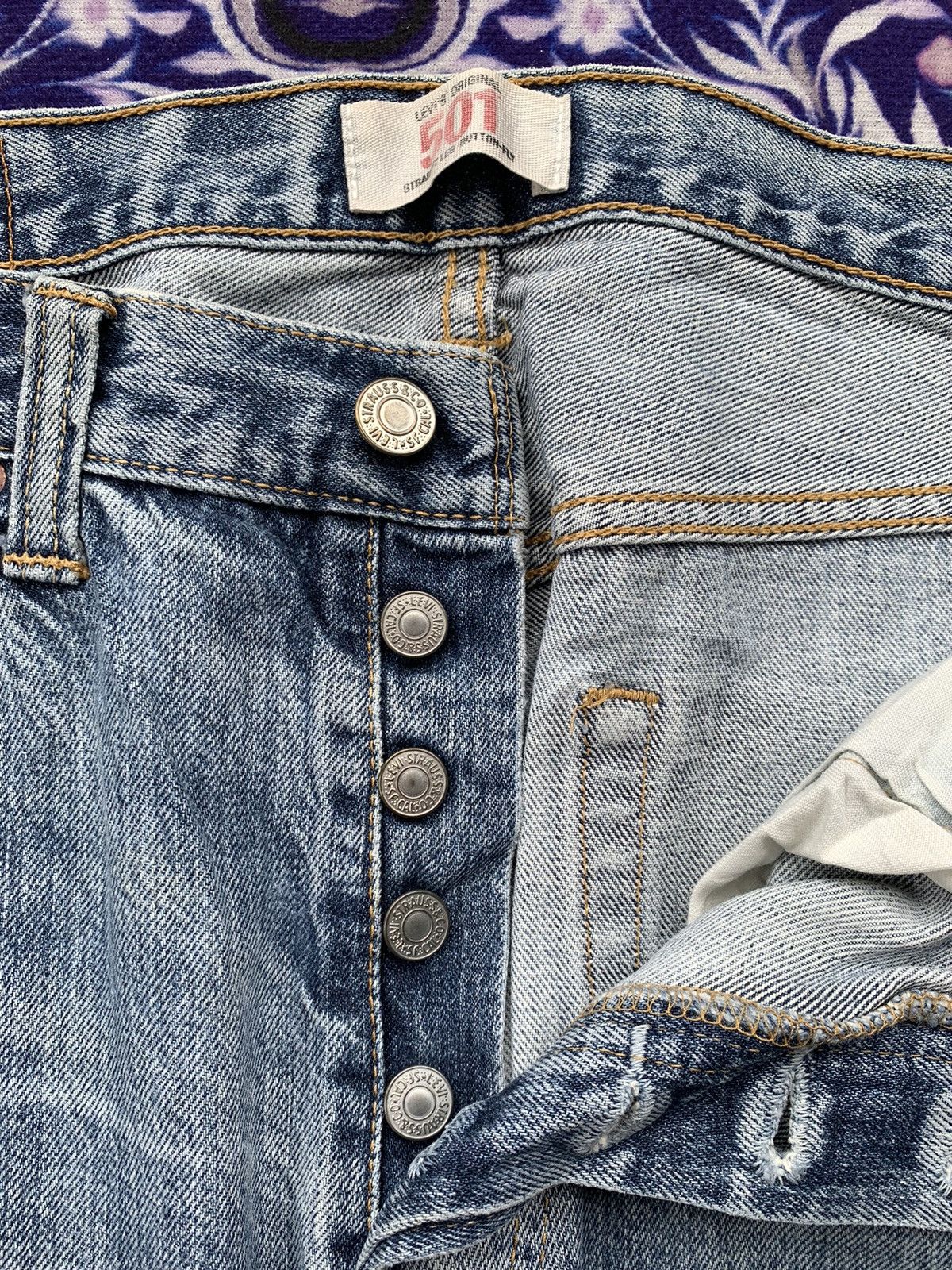 Levi's Faded Vintage Levis 501 Distresed Denim Size US 34 / EU 50 - 5 Thumbnail