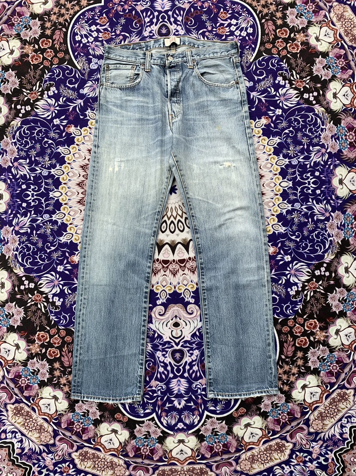 Levi's Faded Vintage Levis 501 Distresed Denim Size US 34 / EU 50 - 1 Thumbnail
