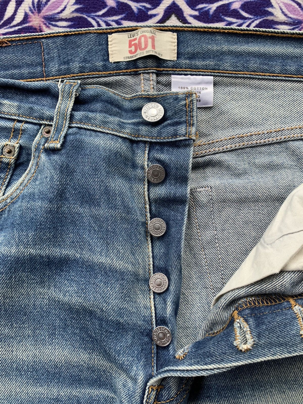 Levi's Faded Vintage Levis 501 Distressed Denim Size US 32 / EU 48 - 5 Thumbnail
