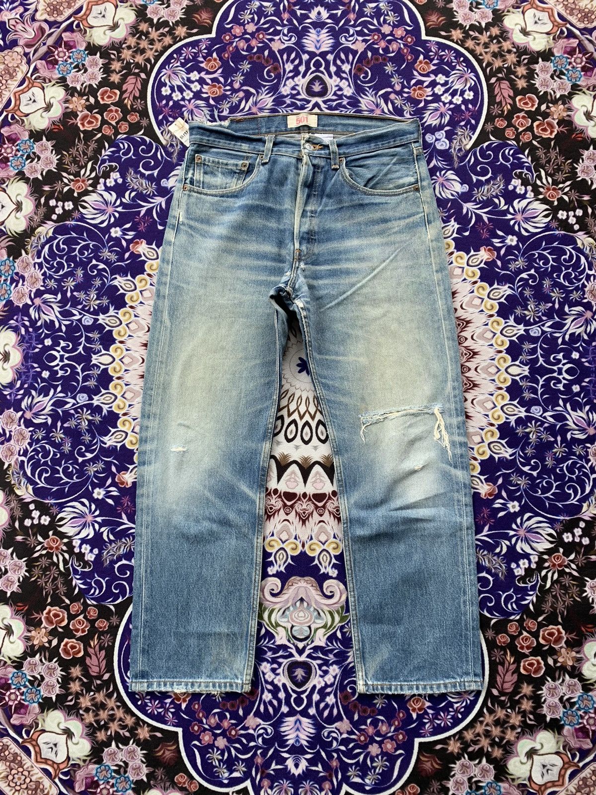 Levi's Faded Vintage Levis 501 Distressed Denim Size US 32 / EU 48 - 1 Thumbnail