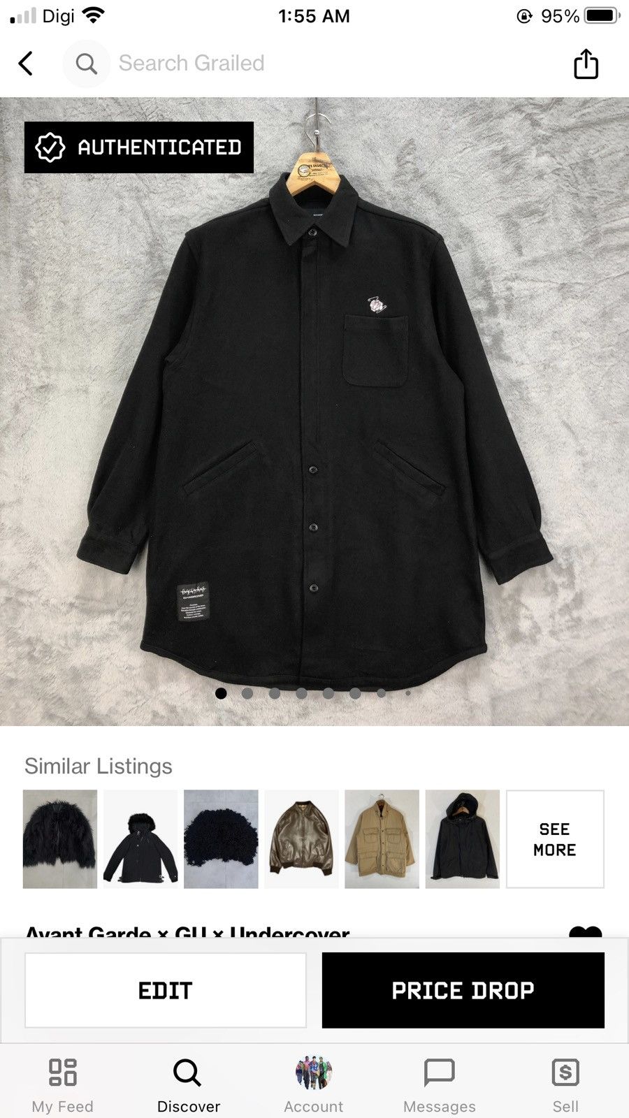 GU × Undercover GU X UNDERCOVER HALF ZIPPER & BUTTON SHIRT JACKET #5096-33 Size US S / EU 44-46 / 1 - 16 Thumbnail