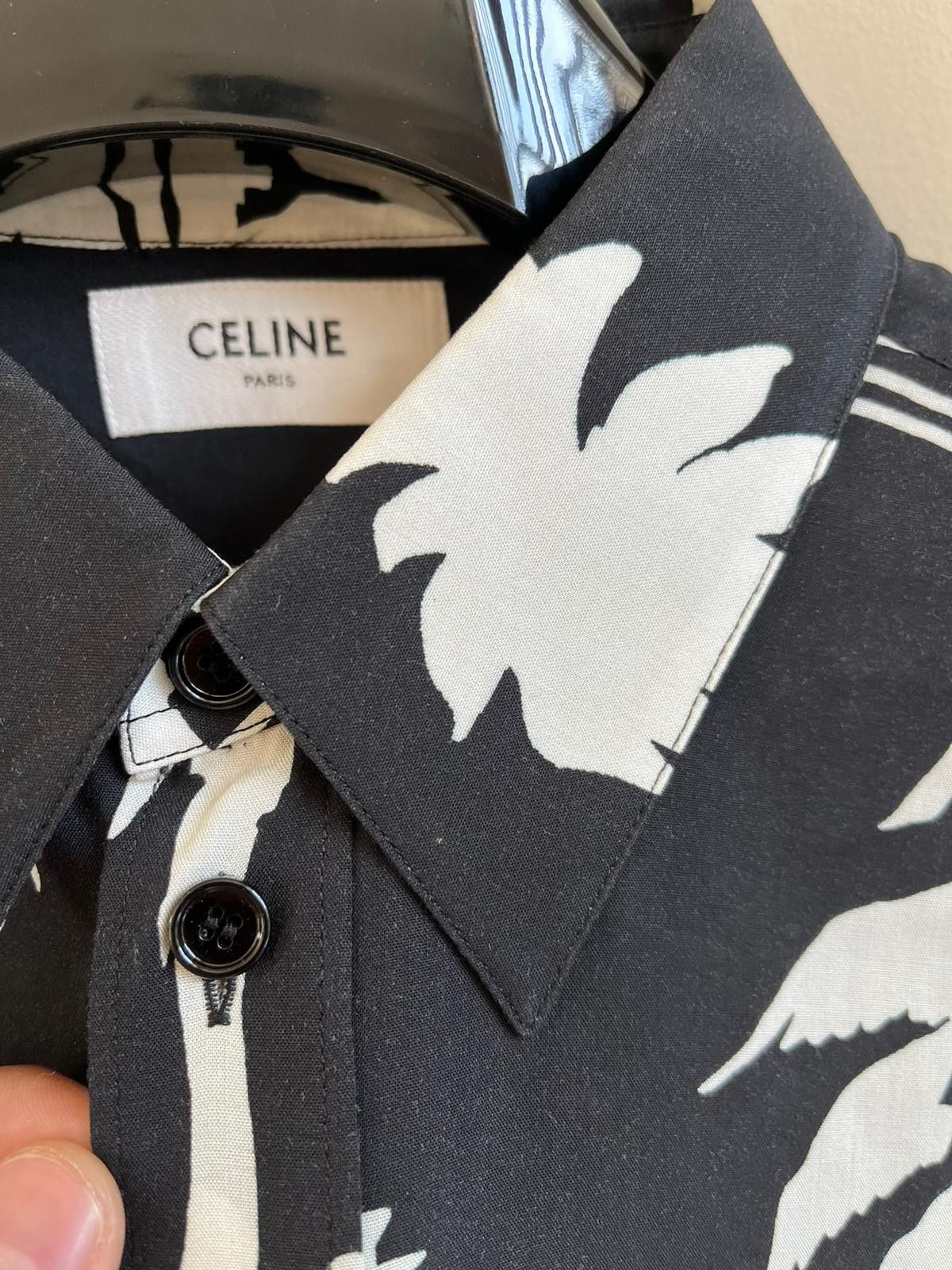 Celine Chemise Collar Drugstore Hawaiian Print / Black & White Size US XL / EU 56 / 4 - 11 Thumbnail