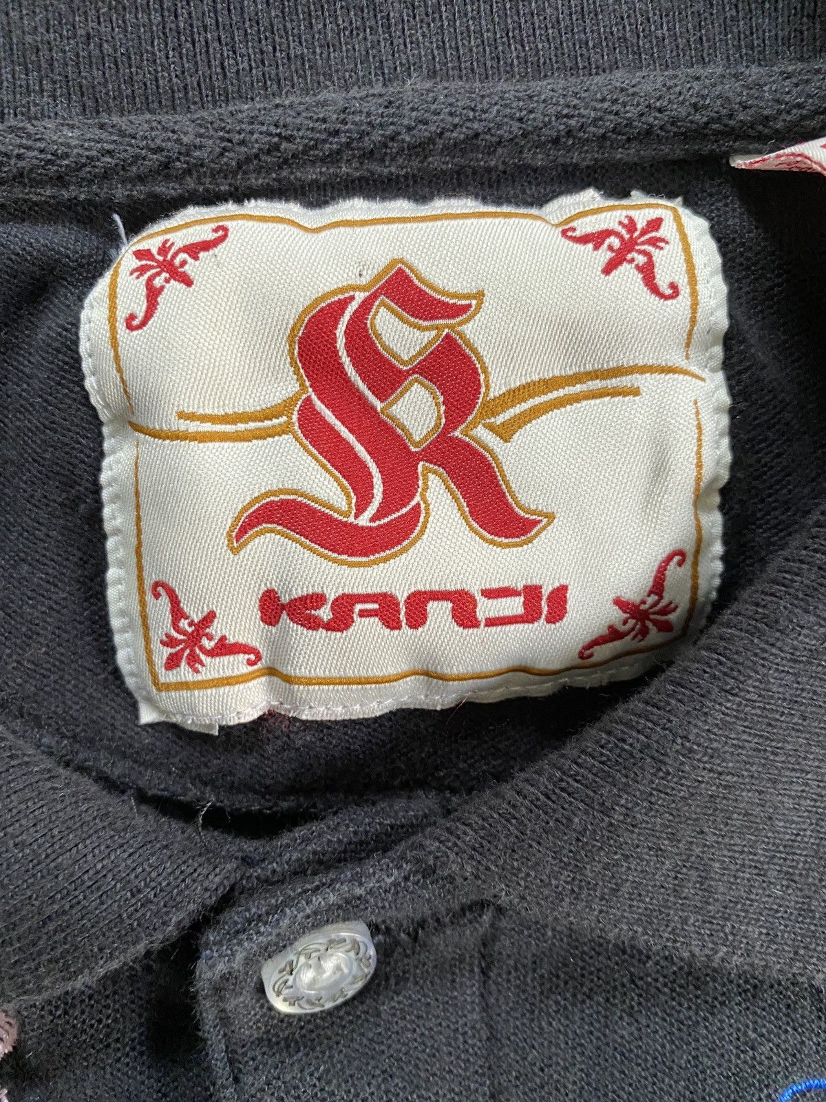 Vintage Vintage 90’s Kanji Embroidered Scorpions All Over Polo Size US XXL / EU 58 / 5 - 9 Thumbnail