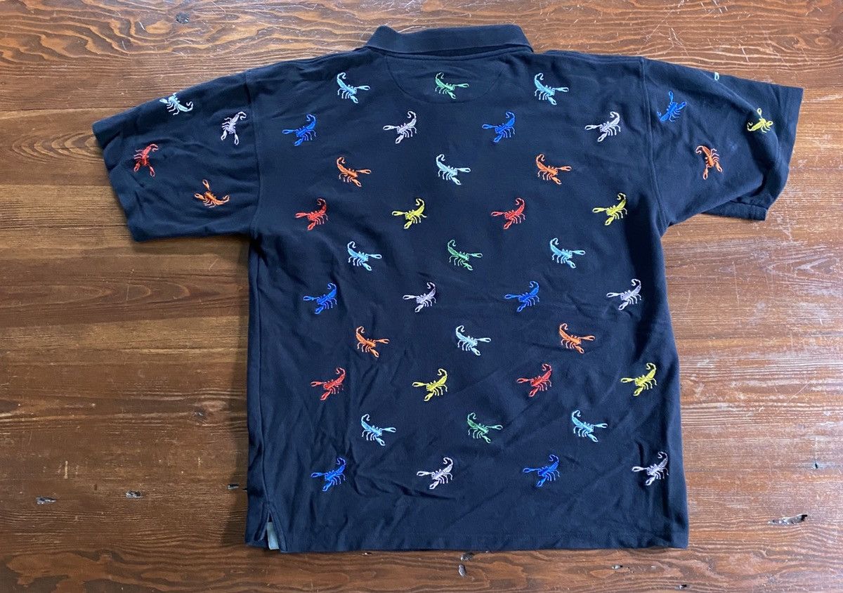 Vintage Vintage 90’s Kanji Embroidered Scorpions All Over Polo Size US XXL / EU 58 / 5 - 12 Thumbnail