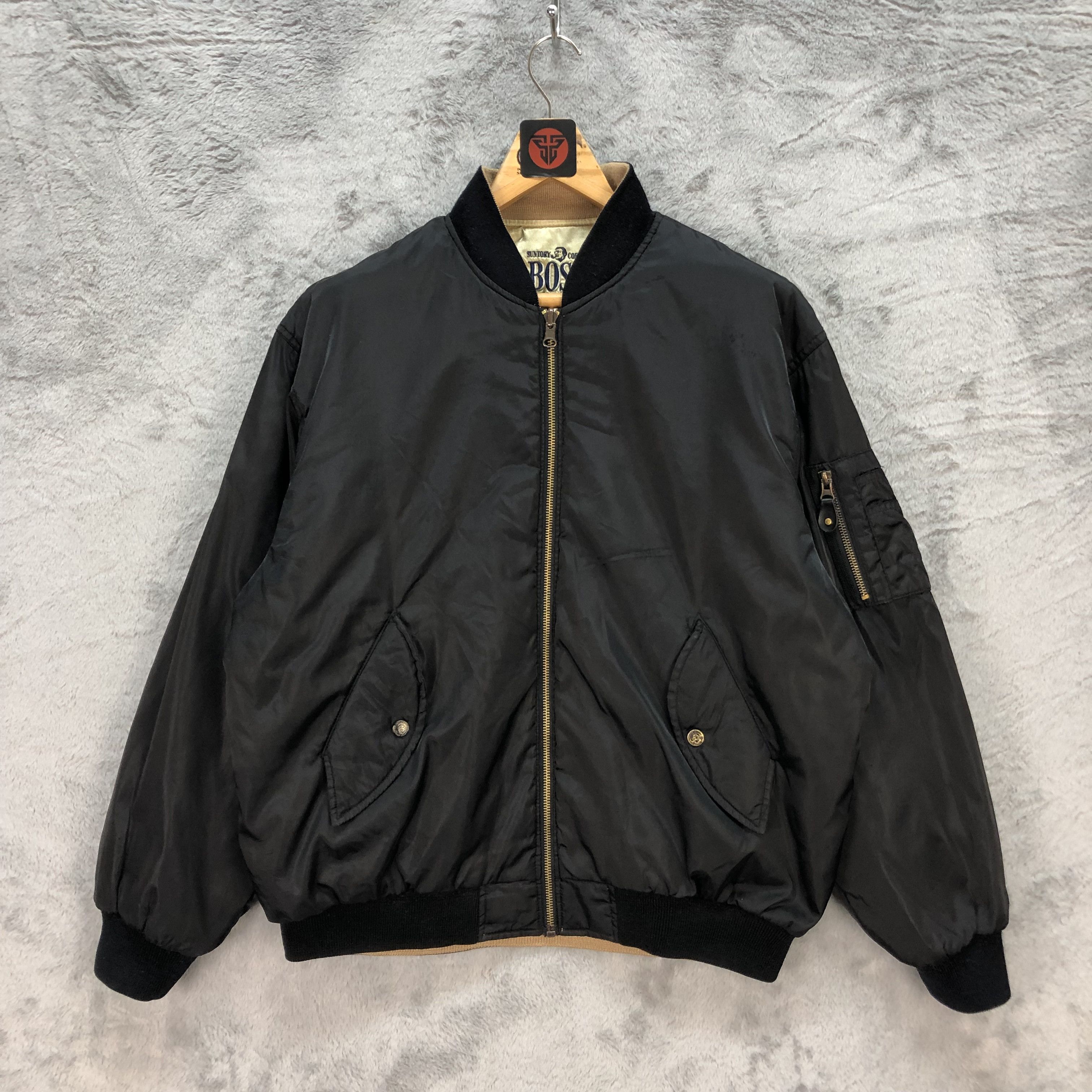Vintage SUNTORY COFFE BOSS GOLDEN REVERSIBLE BOMBER JACKET #6162-50 Size US M / EU 48-50 / 2 - 9 Thumbnail