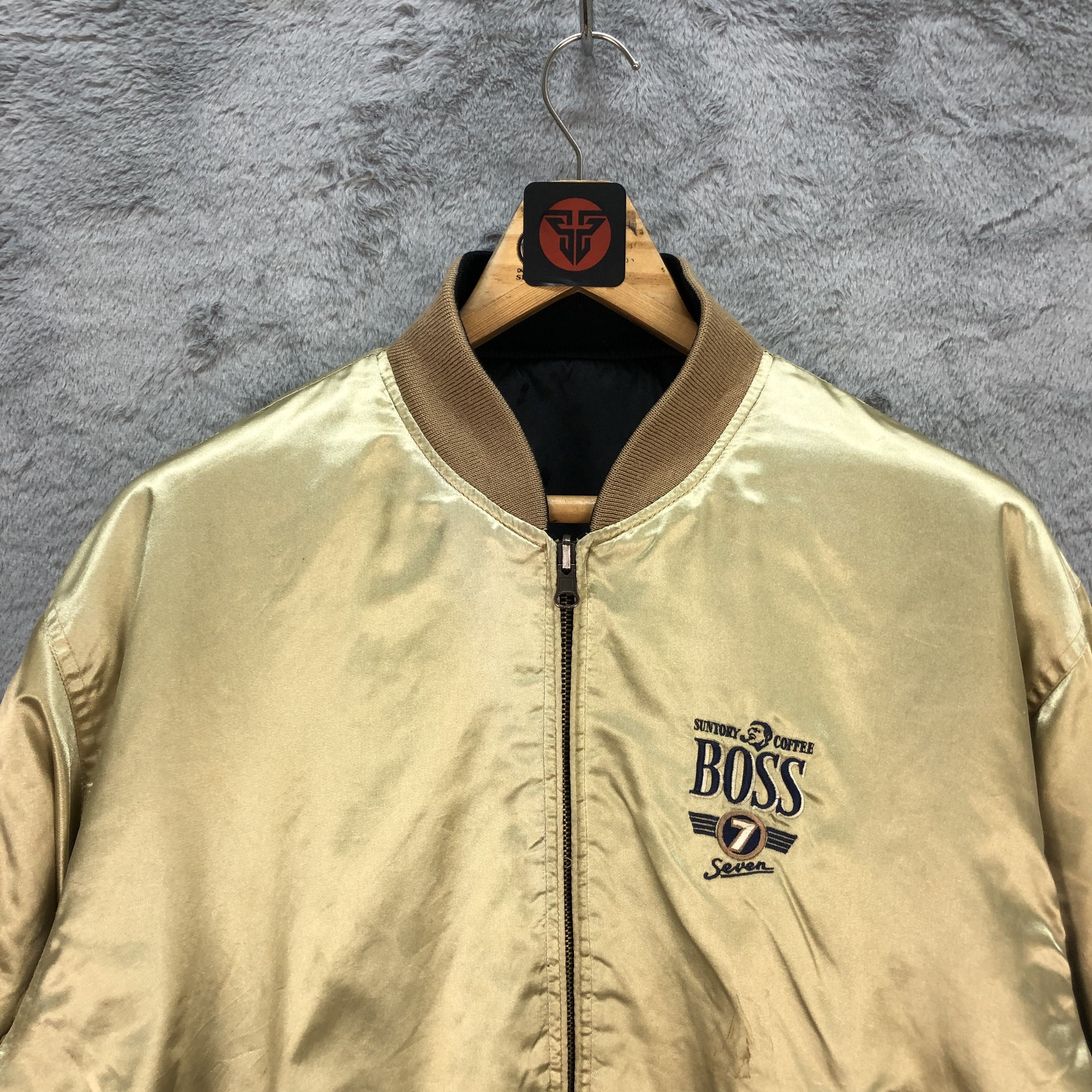 Vintage SUNTORY COFFE BOSS GOLDEN REVERSIBLE BOMBER JACKET #6162-50 Size US M / EU 48-50 / 2 - 2 Thumbnail