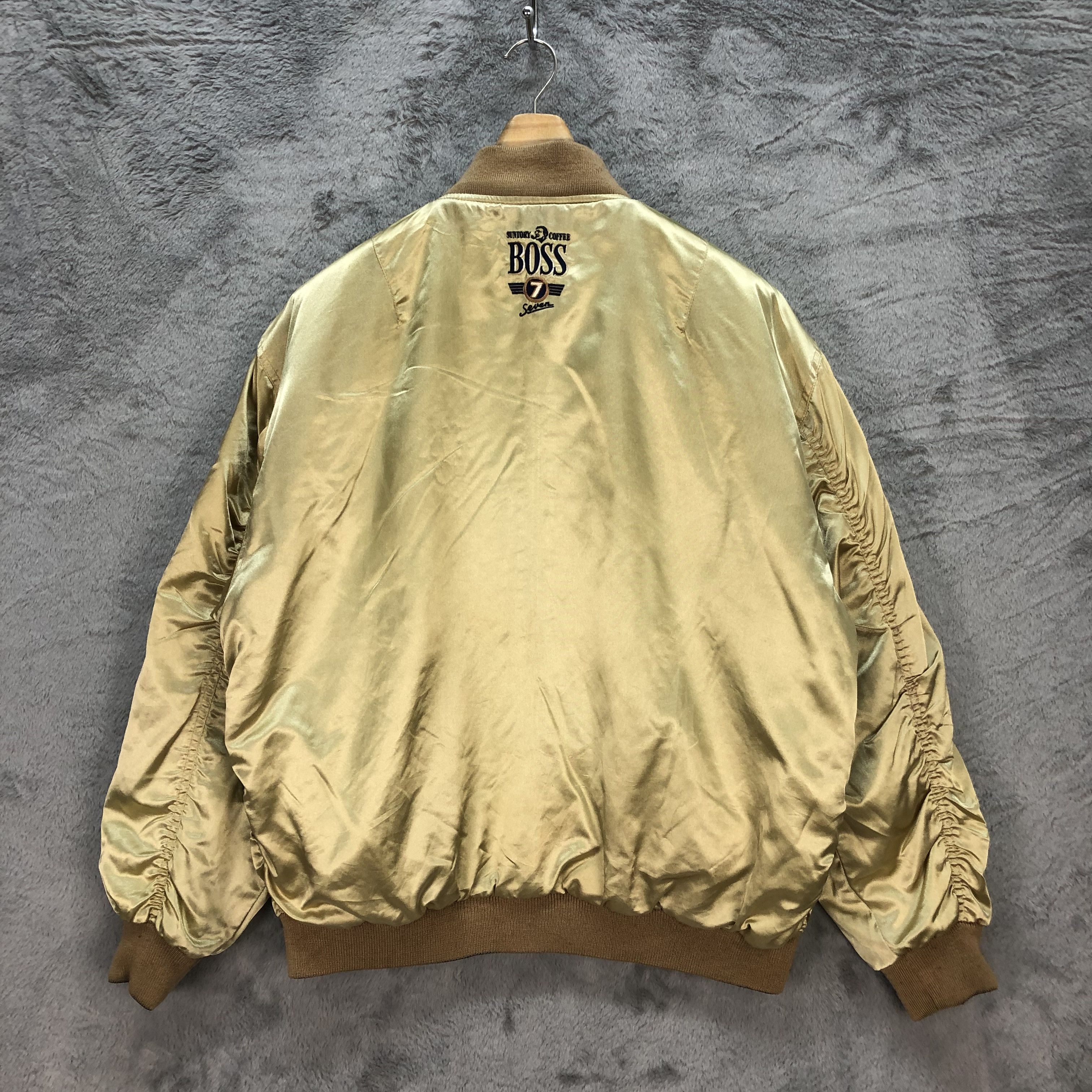 Vintage SUNTORY COFFE BOSS GOLDEN REVERSIBLE BOMBER JACKET #6162-50 Size US M / EU 48-50 / 2 - 6 Thumbnail