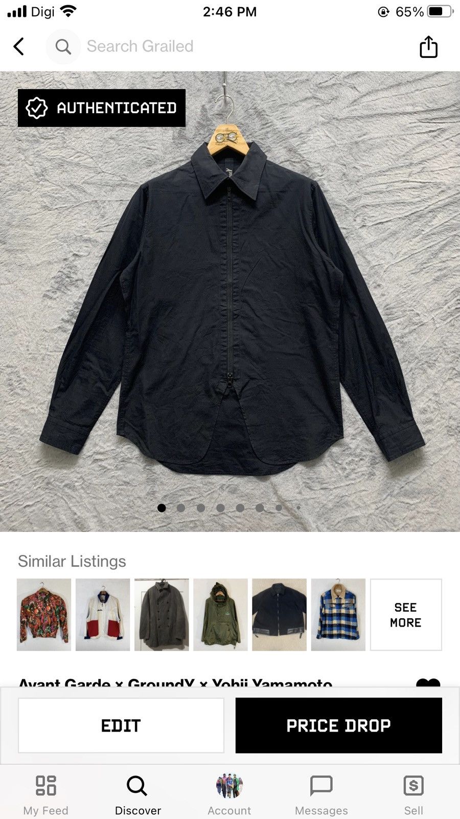 Ground Y Yohji Yamamoto Ground Y Sample Shirt Jacket #4323-150 Size US M / EU 48-50 / 2 - 10 Thumbnail