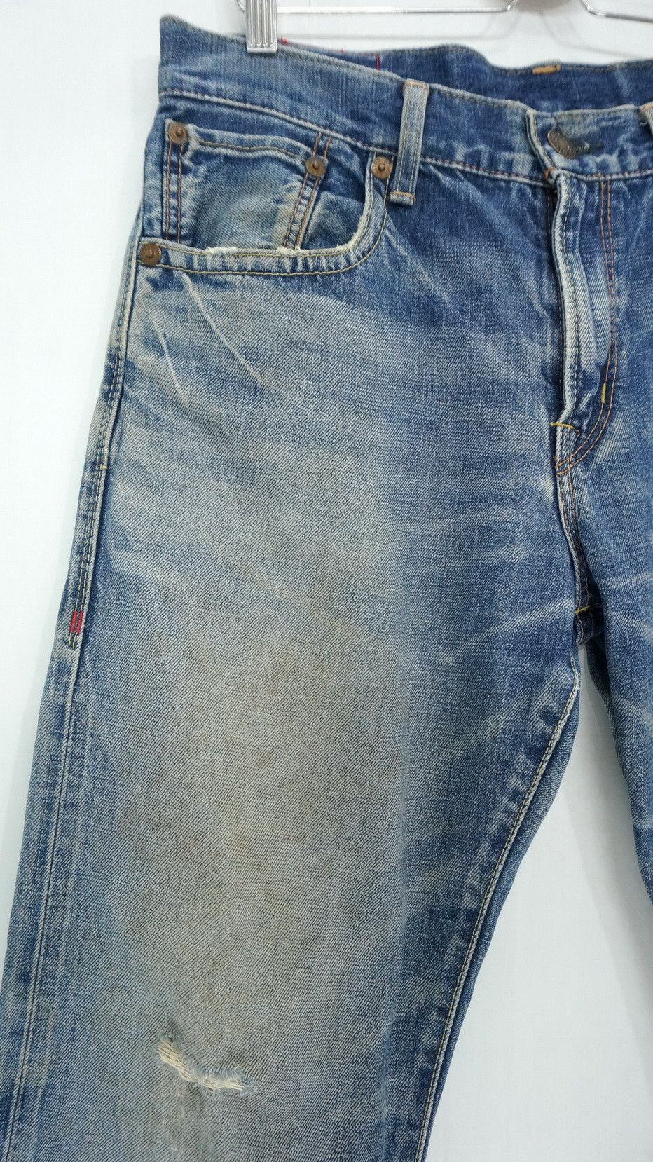 Edwin 🔥 Vtg EDWIN 13oz Grand Blue Selvedge Worn Out Aging Denim Size US 32 / EU 48 - 4 Thumbnail