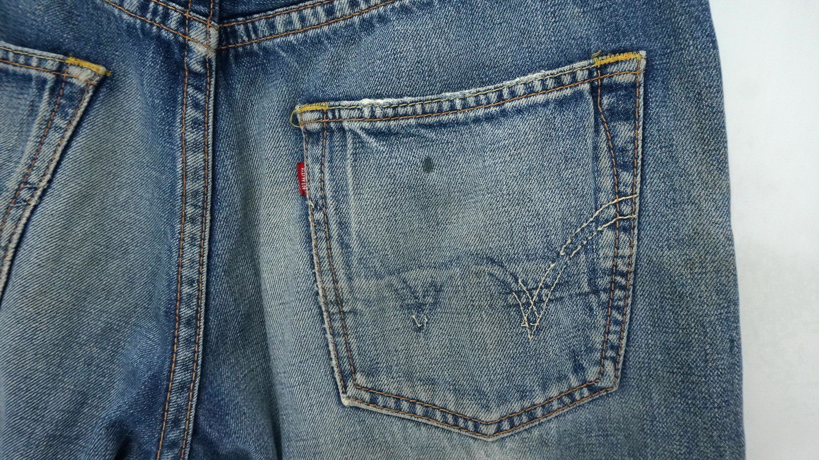 Edwin 🔥 Vtg EDWIN 13oz Grand Blue Selvedge Worn Out Aging Denim Size US 32 / EU 48 - 13 Thumbnail