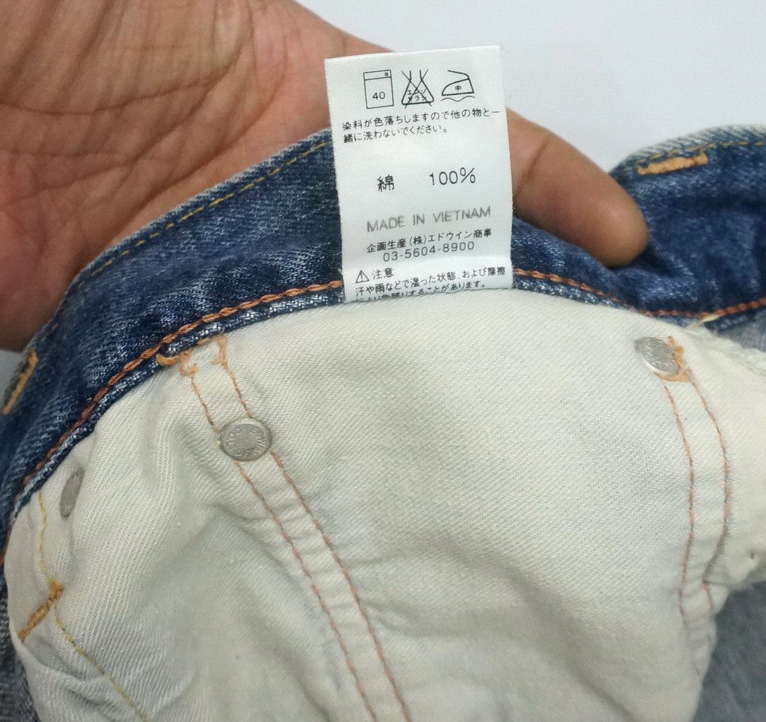 Edwin 🔥 Vtg EDWIN 13oz Grand Blue Selvedge Worn Out Aging Denim Size US 32 / EU 48 - 24 Thumbnail