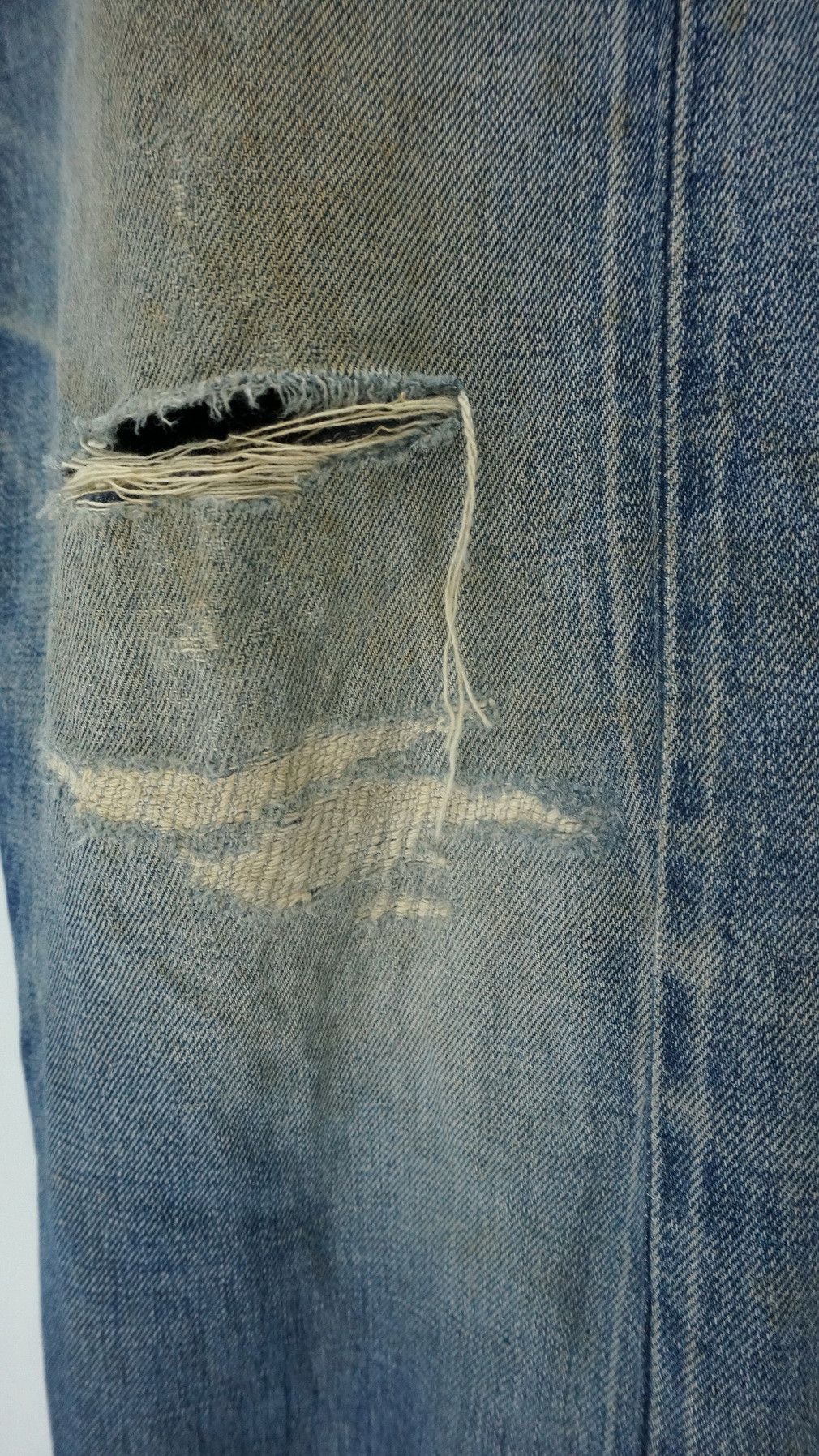 Edwin 🔥 Vtg EDWIN 13oz Grand Blue Selvedge Worn Out Aging Denim Size US 32 / EU 48 - 10 Thumbnail