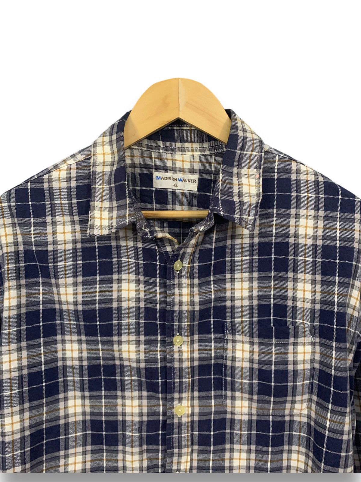 Japanese Brand Vintage Madison Walker Checked Flannel Travis Scott Style Size US L / EU 52-54 / 3 - 4 Thumbnail