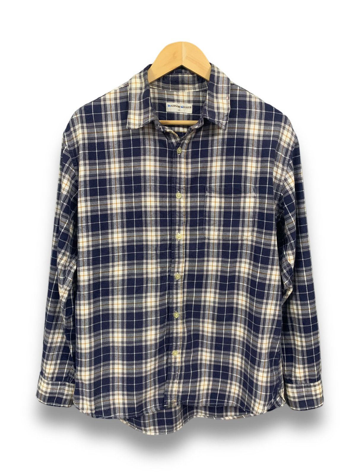Japanese Brand Vintage Madison Walker Checked Flannel Travis Scott Style Size US L / EU 52-54 / 3 - 1 Thumbnail