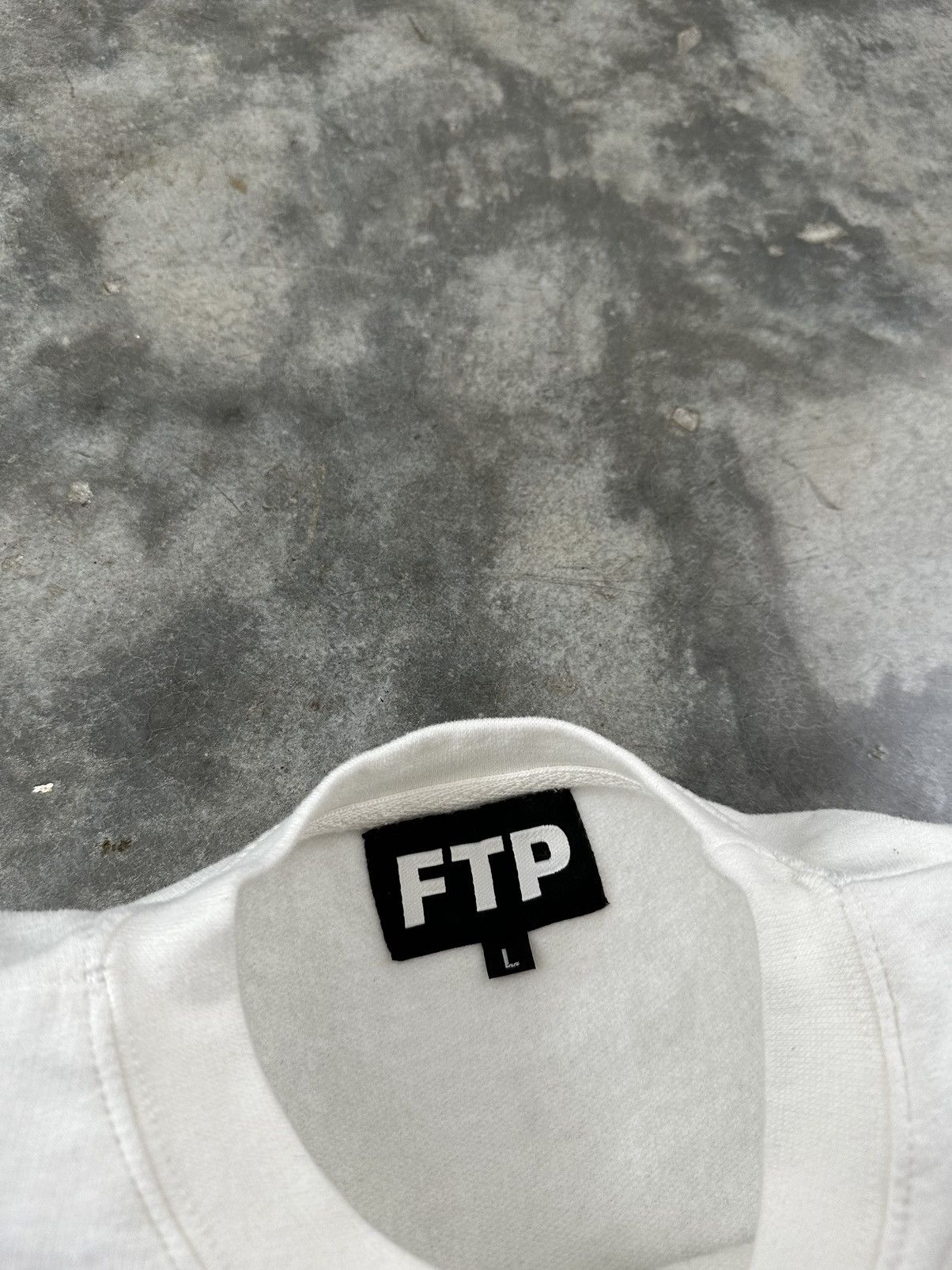 Fuck The Population Fuck The Population Metal / Grunge Logo White Crewneck Large Size US L / EU 52-54 / 3 - 6 Thumbnail