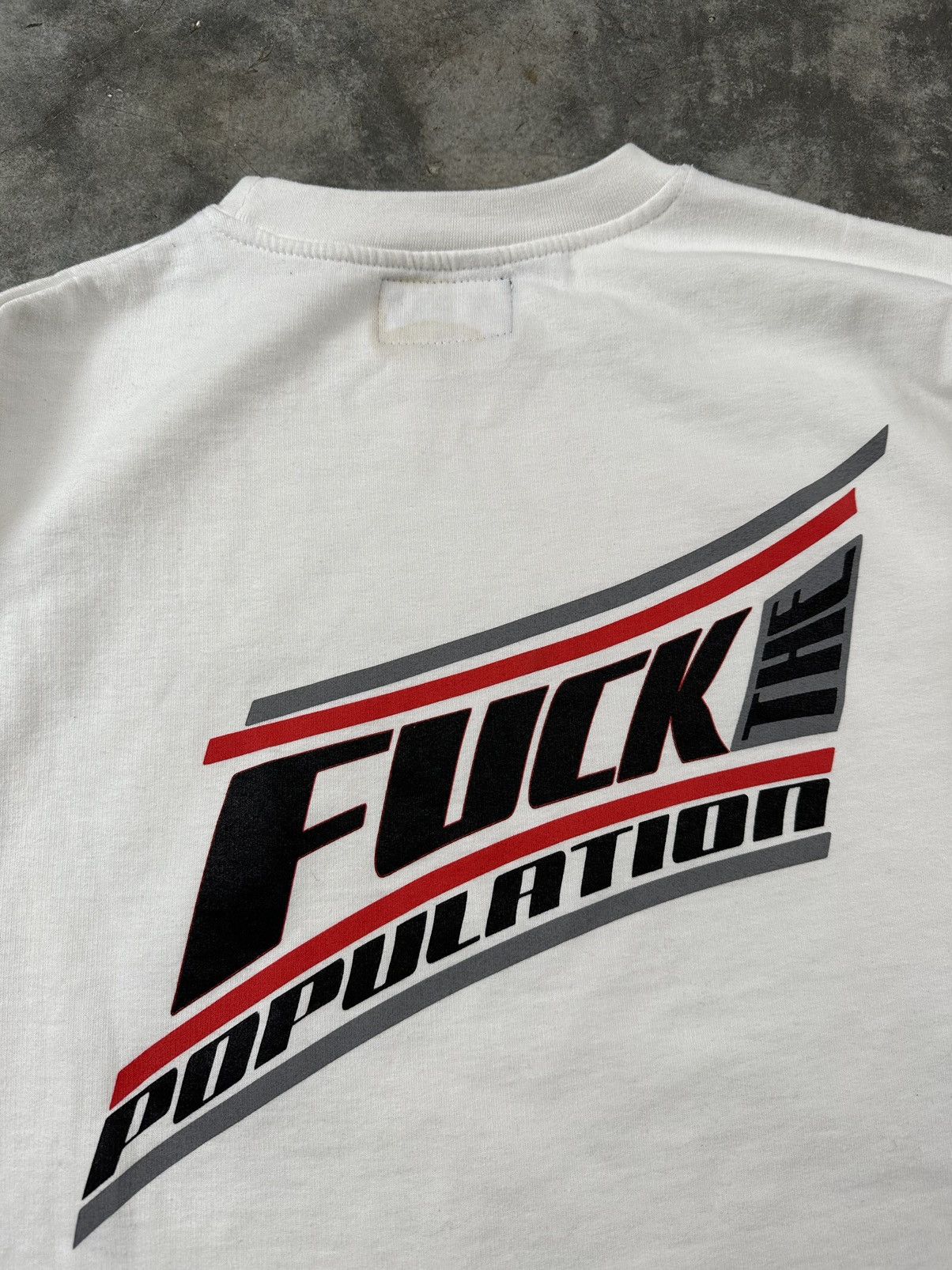 Fuck The Population Fuck The Population Metal / Grunge Logo White Crewneck Large Size US L / EU 52-54 / 3 - 3 Thumbnail