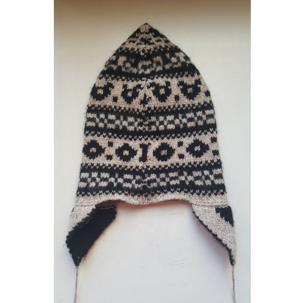 image of Marc Jacobs Earflap Peruvian Wool Cream Brown Hat, Men's
