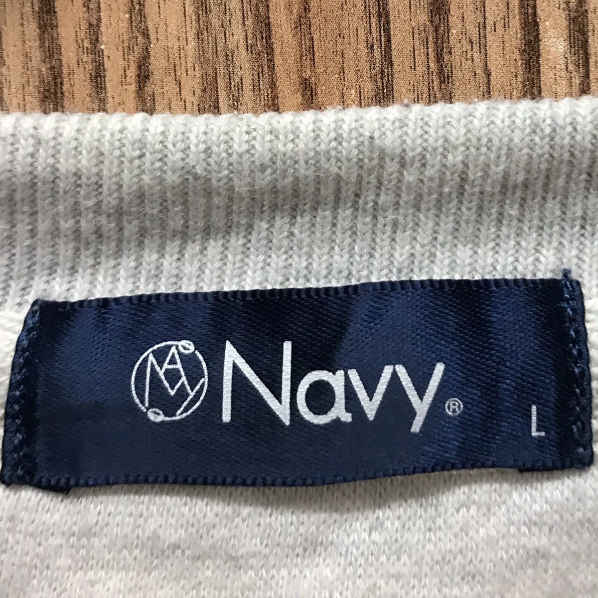 Japanese Brand × Vintage Vintage Navy Sweatshirt CrewNeck Big Logo Embroidery NAVY Size US M / EU 48-50 / 2 - 8 Thumbnail