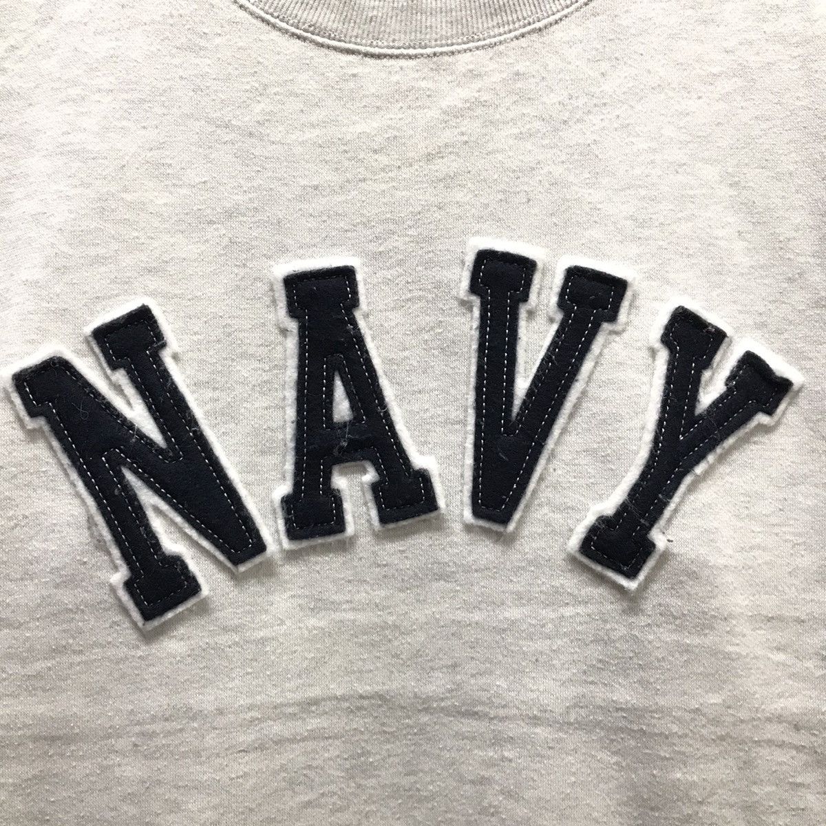 Japanese Brand × Vintage Vintage Navy Sweatshirt CrewNeck Big Logo Embroidery NAVY Size US M / EU 48-50 / 2 - 3 Thumbnail