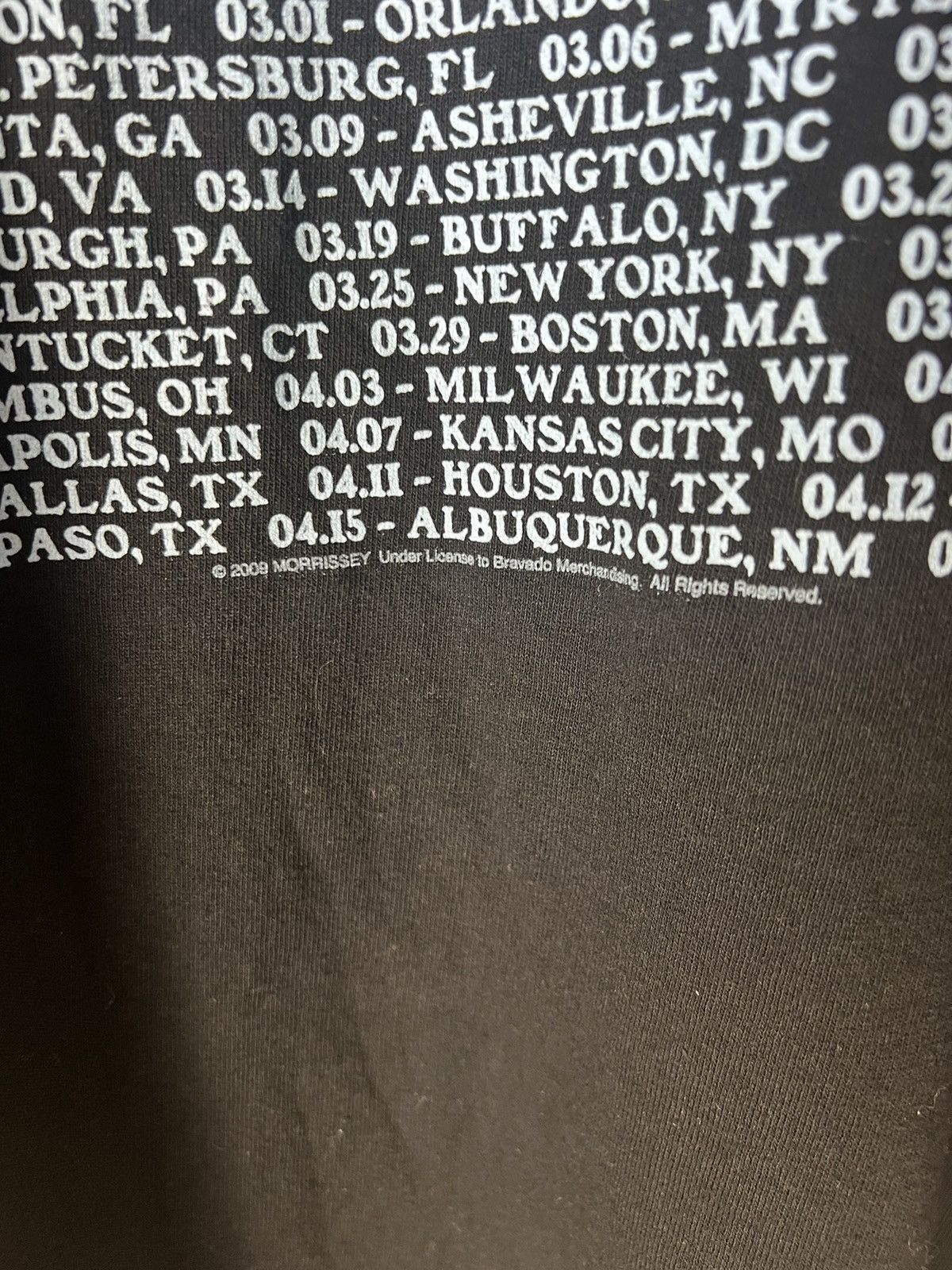 Morrissey 2009 Morrissey Tour of Refusal Tee Size US L / EU 52-54 / 3 - 4 Thumbnail