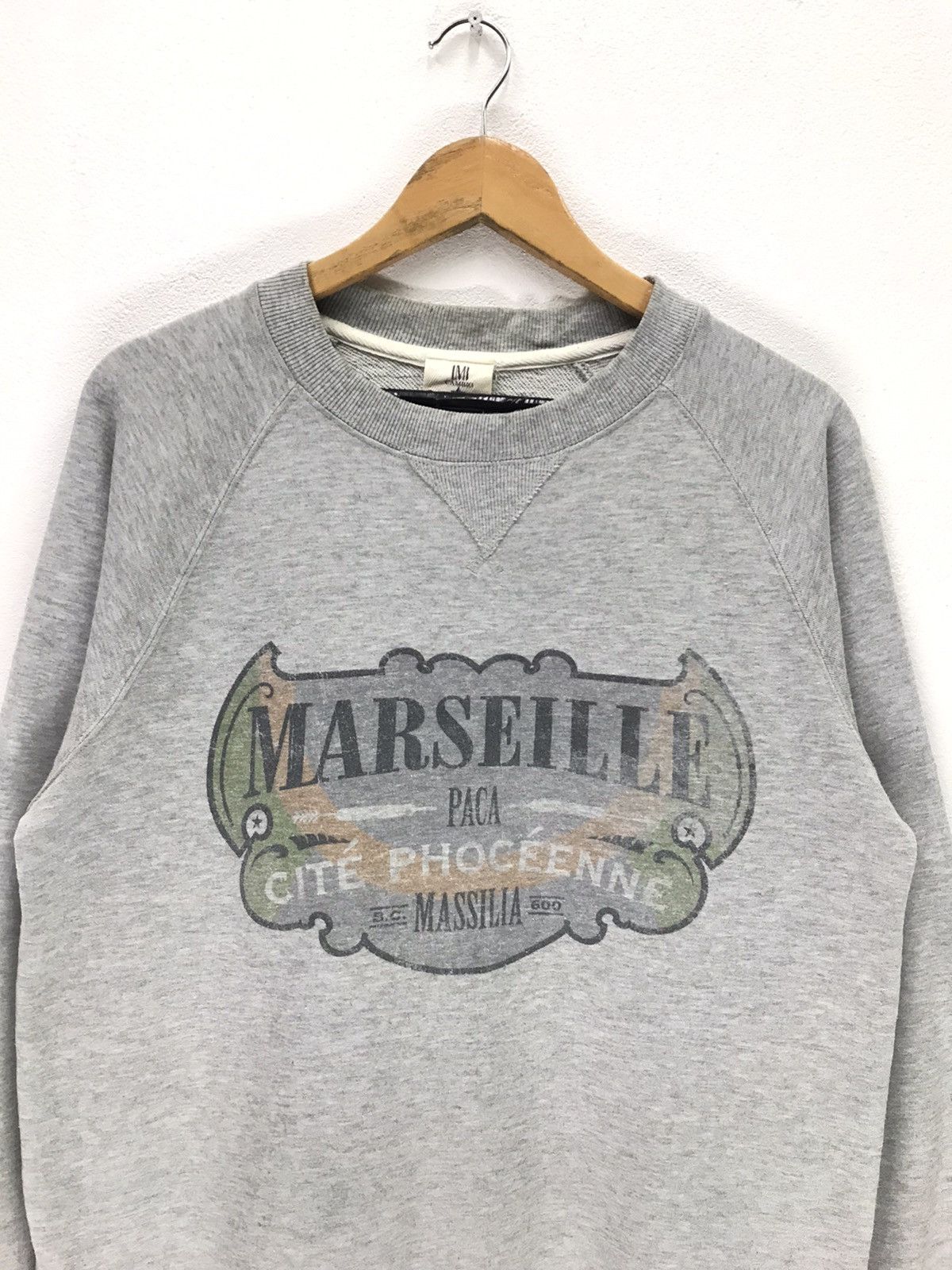 Vintage Vintage MARSEILLE France Big Logo Sweatshirt Size US M / EU 48-50 / 2 - 2 Thumbnail