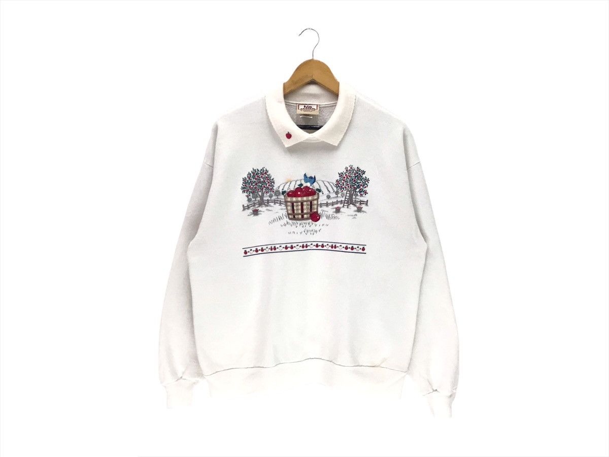 Vintage Vintage Morning Sun Bird Cherry Art Sweatshirt Size US L / EU 52-54 / 3 - 1 Thumbnail